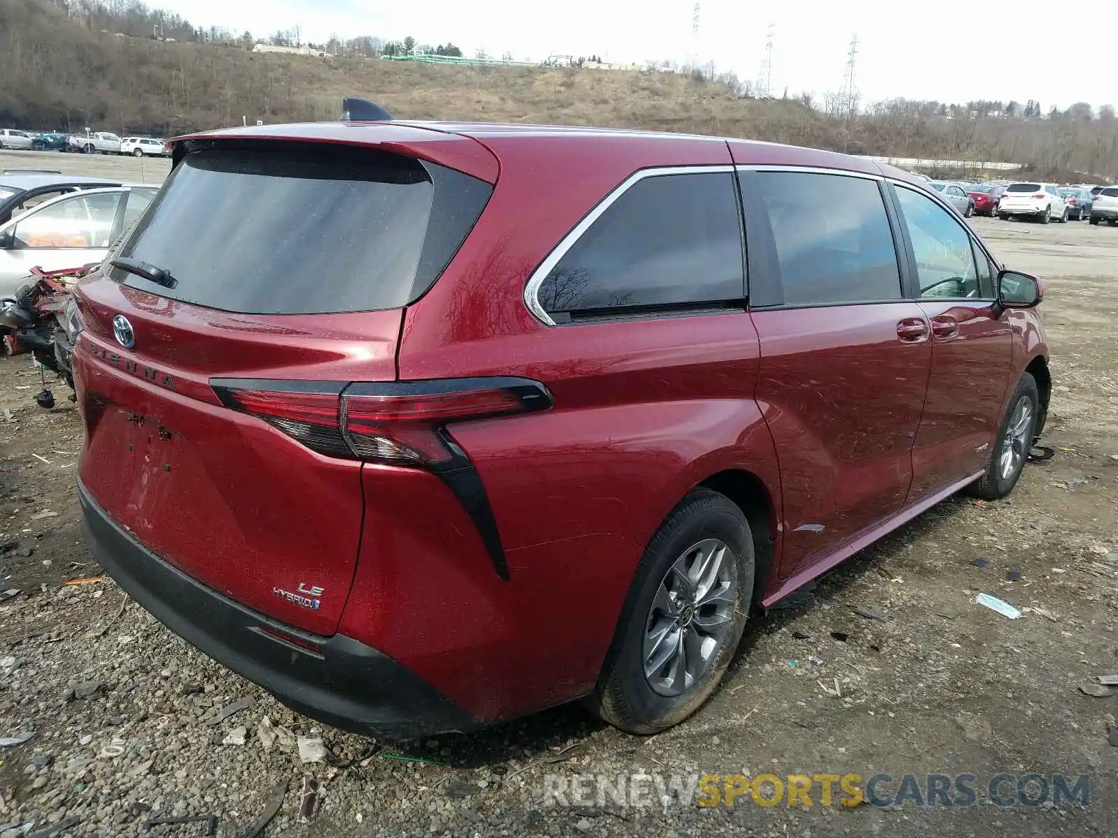 4 Фотография поврежденного автомобиля 5TDKRKEC7MS019578 TOYOTA SIENNA 2021