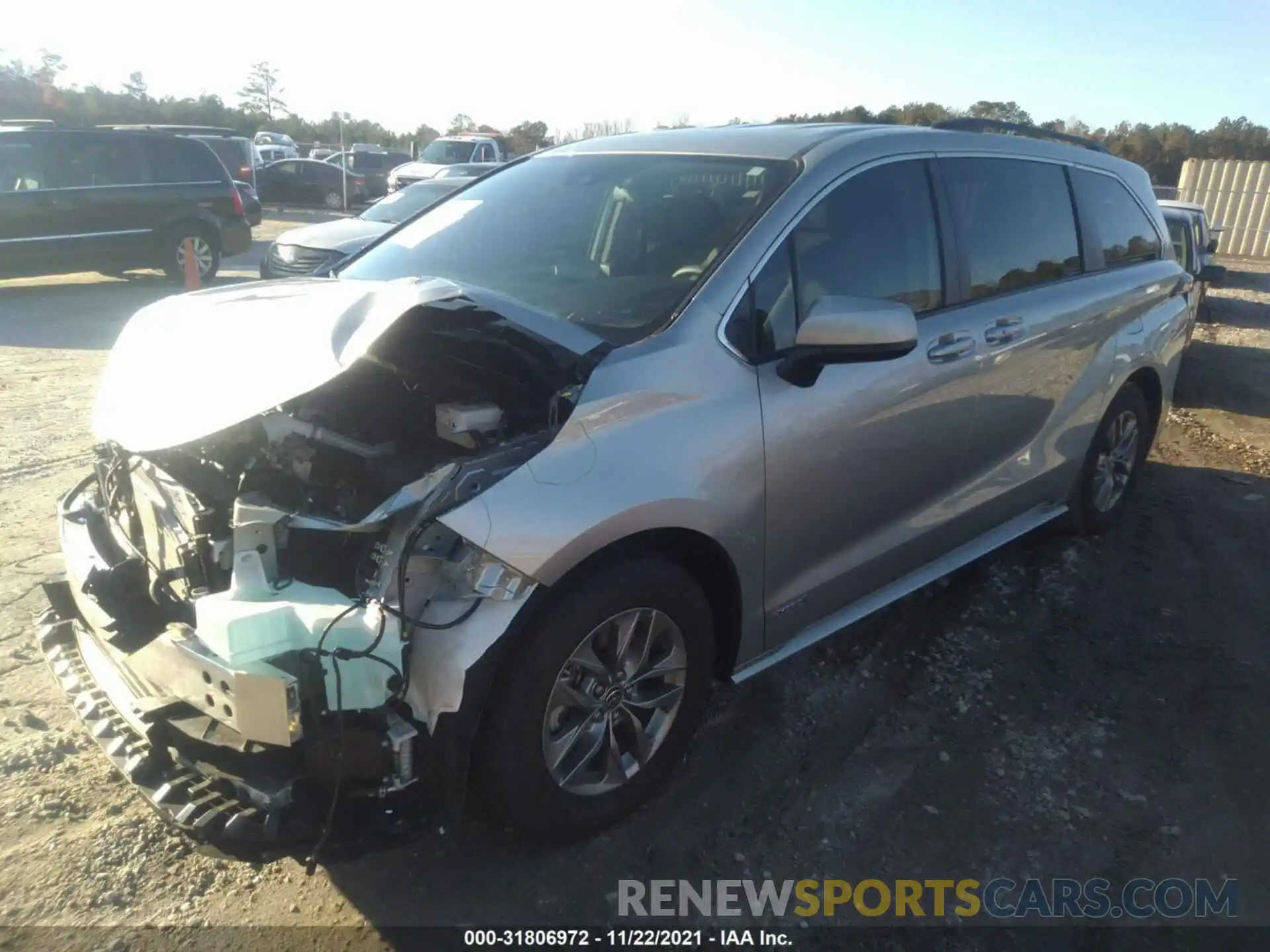 2 Фотография поврежденного автомобиля 5TDKRKEC7MS037479 TOYOTA SIENNA 2021