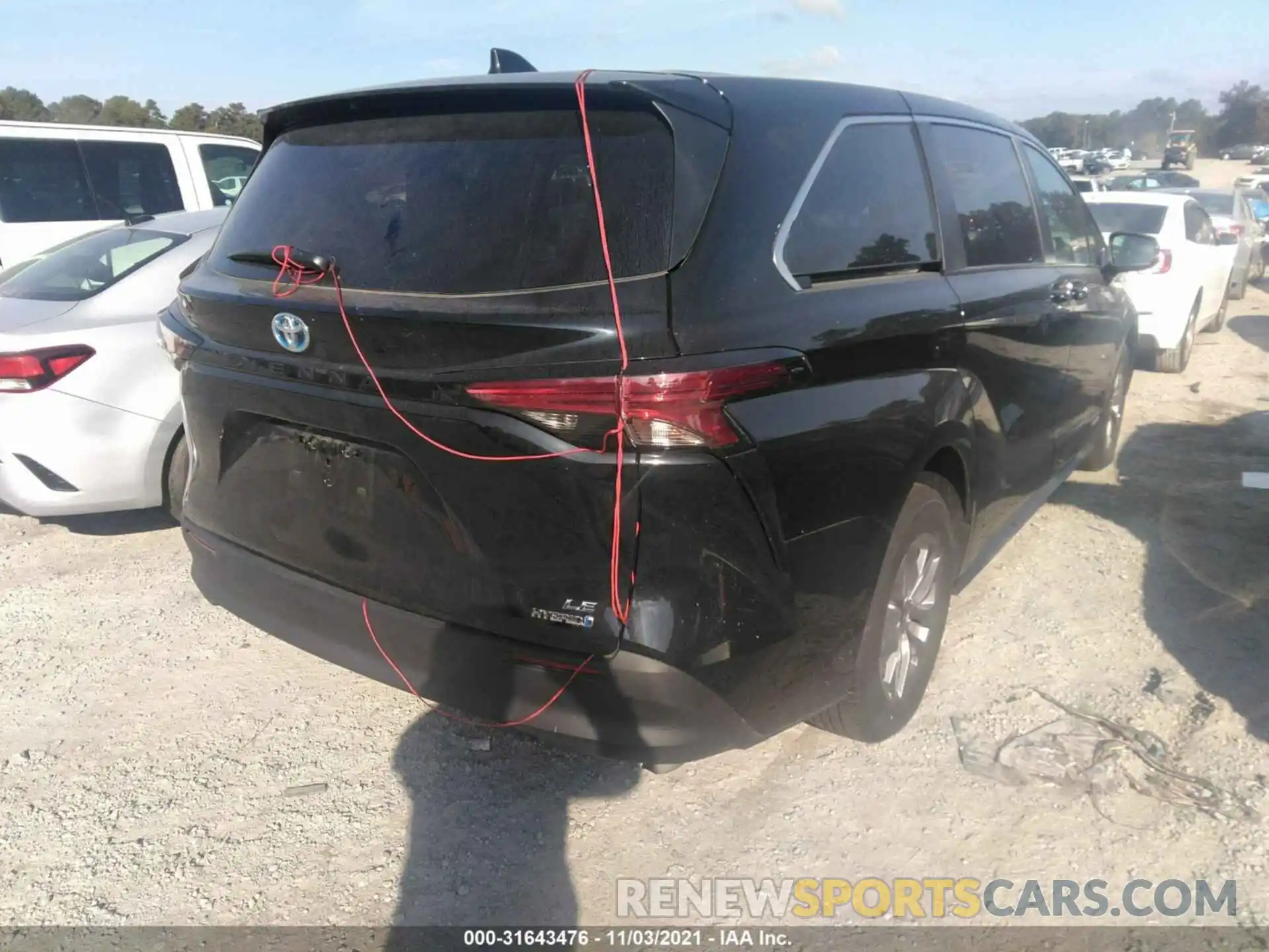 4 Фотография поврежденного автомобиля 5TDKRKEC7MS046697 TOYOTA SIENNA 2021