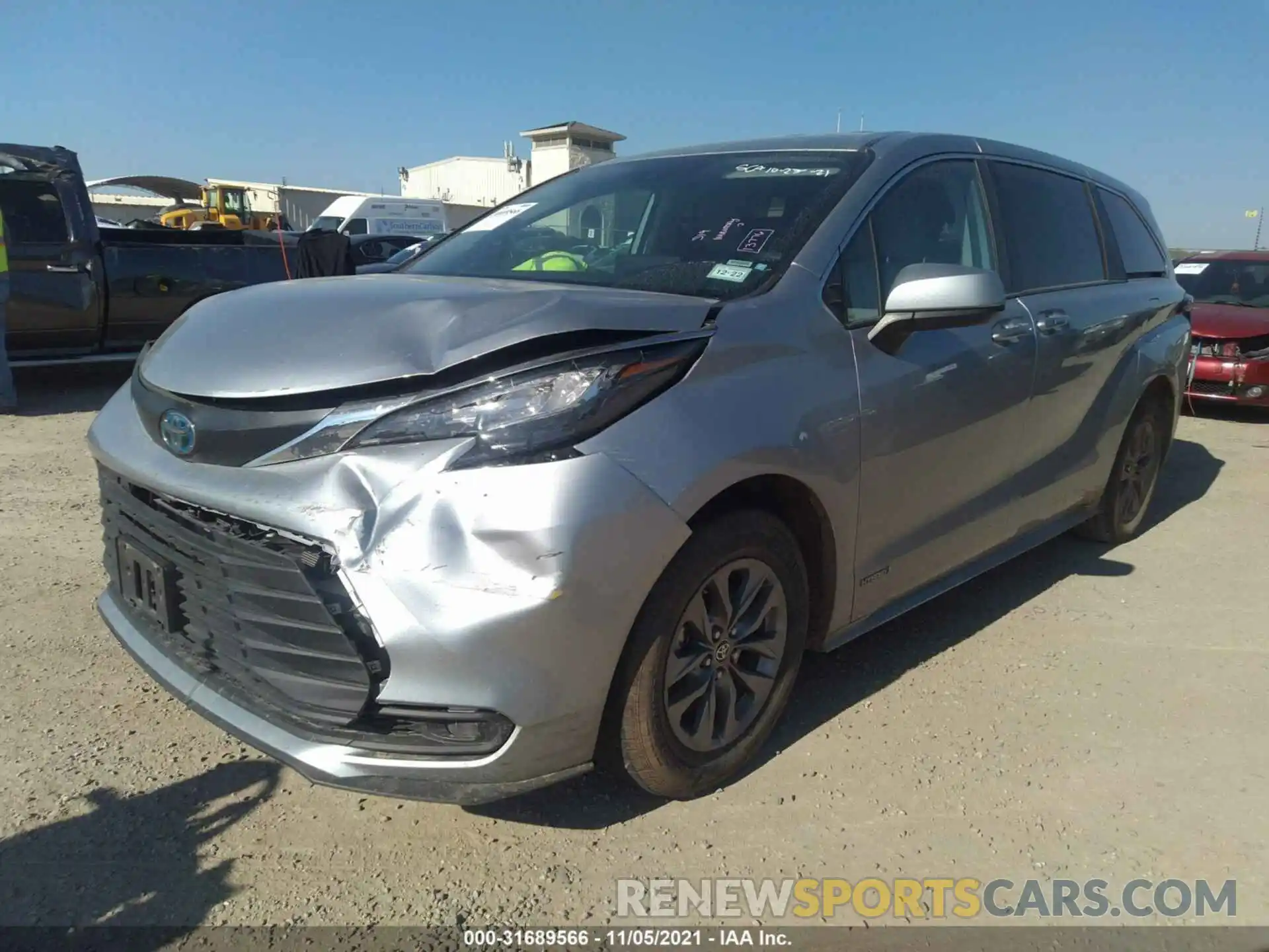 2 Photograph of a damaged car 5TDKRKEC8MS017791 TOYOTA SIENNA 2021