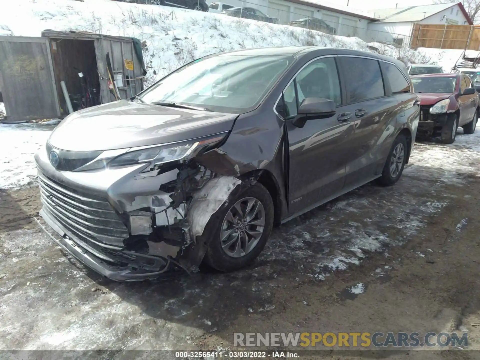 2 Фотография поврежденного автомобиля 5TDKRKEC8MS034090 TOYOTA SIENNA 2021