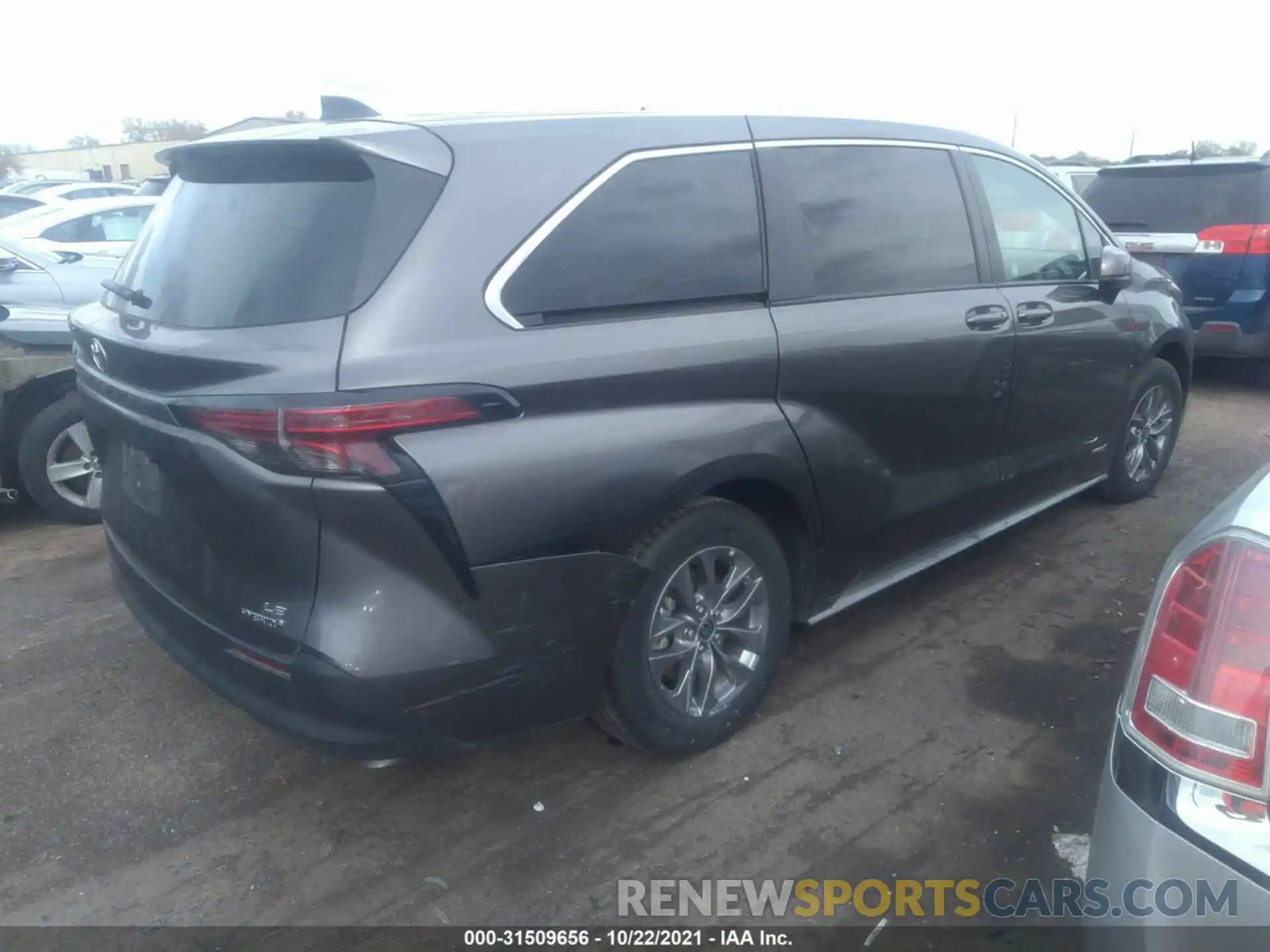 4 Фотография поврежденного автомобиля 5TDKRKEC8MS047275 TOYOTA SIENNA 2021