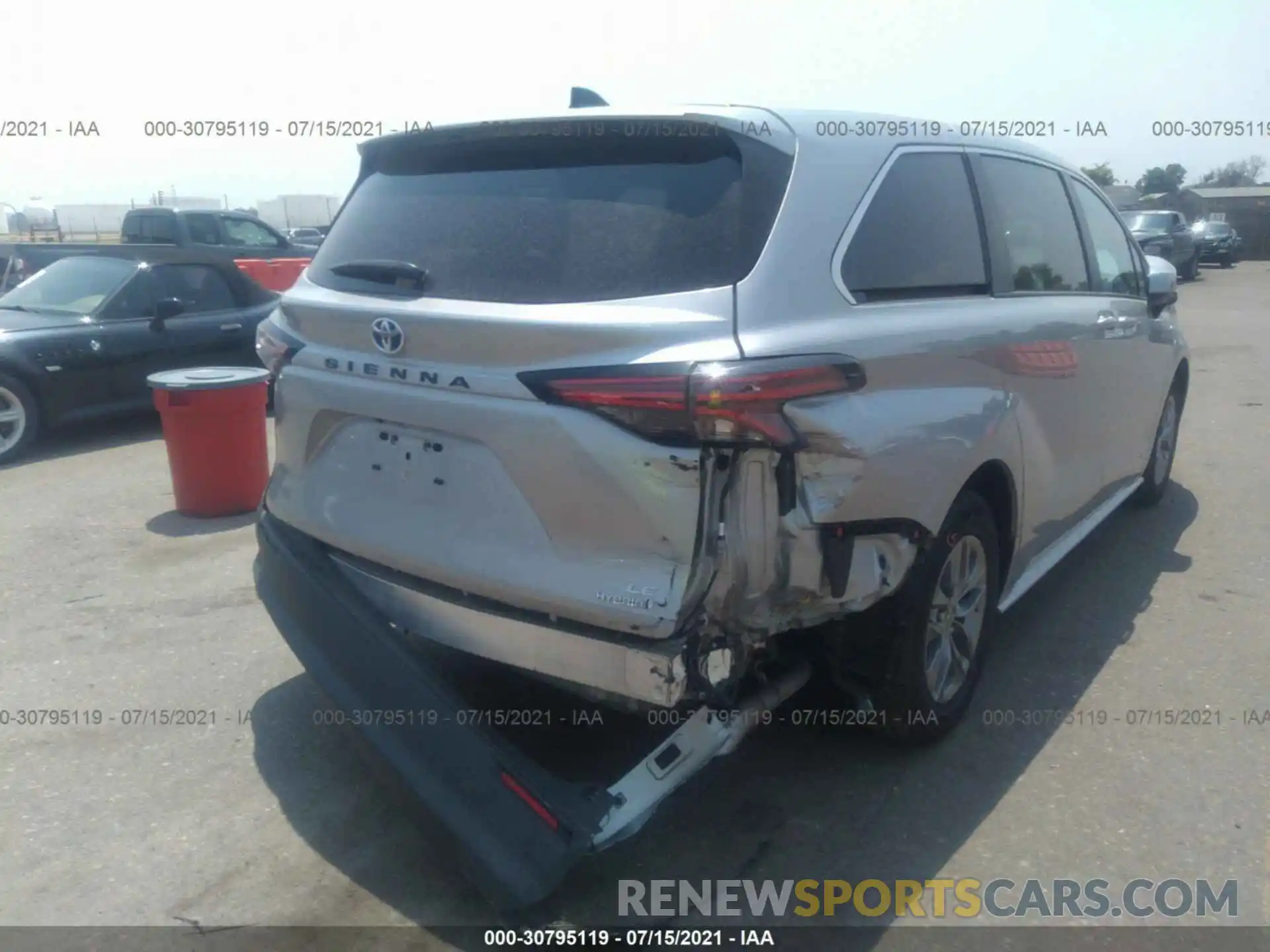 6 Фотография поврежденного автомобиля 5TDKRKEC9MS029321 TOYOTA SIENNA 2021