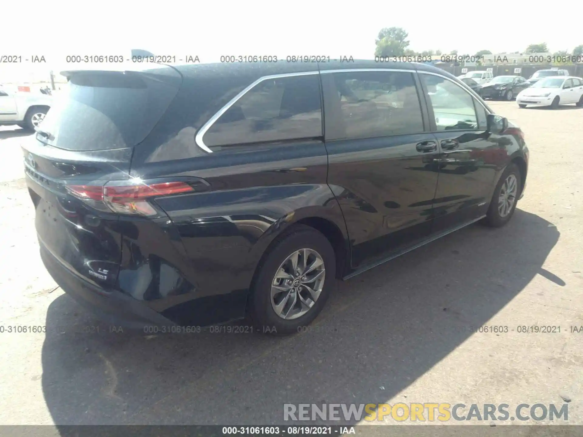 4 Фотография поврежденного автомобиля 5TDKRKEC9MS043297 TOYOTA SIENNA 2021