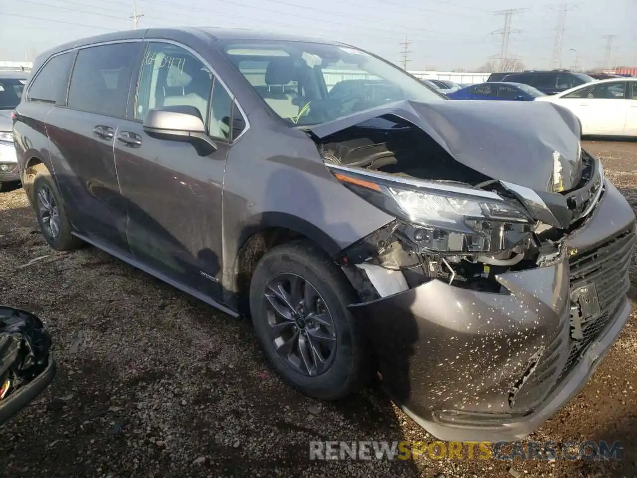 1 Photograph of a damaged car 5TDKRKEC9MS043560 TOYOTA SIENNA 2021