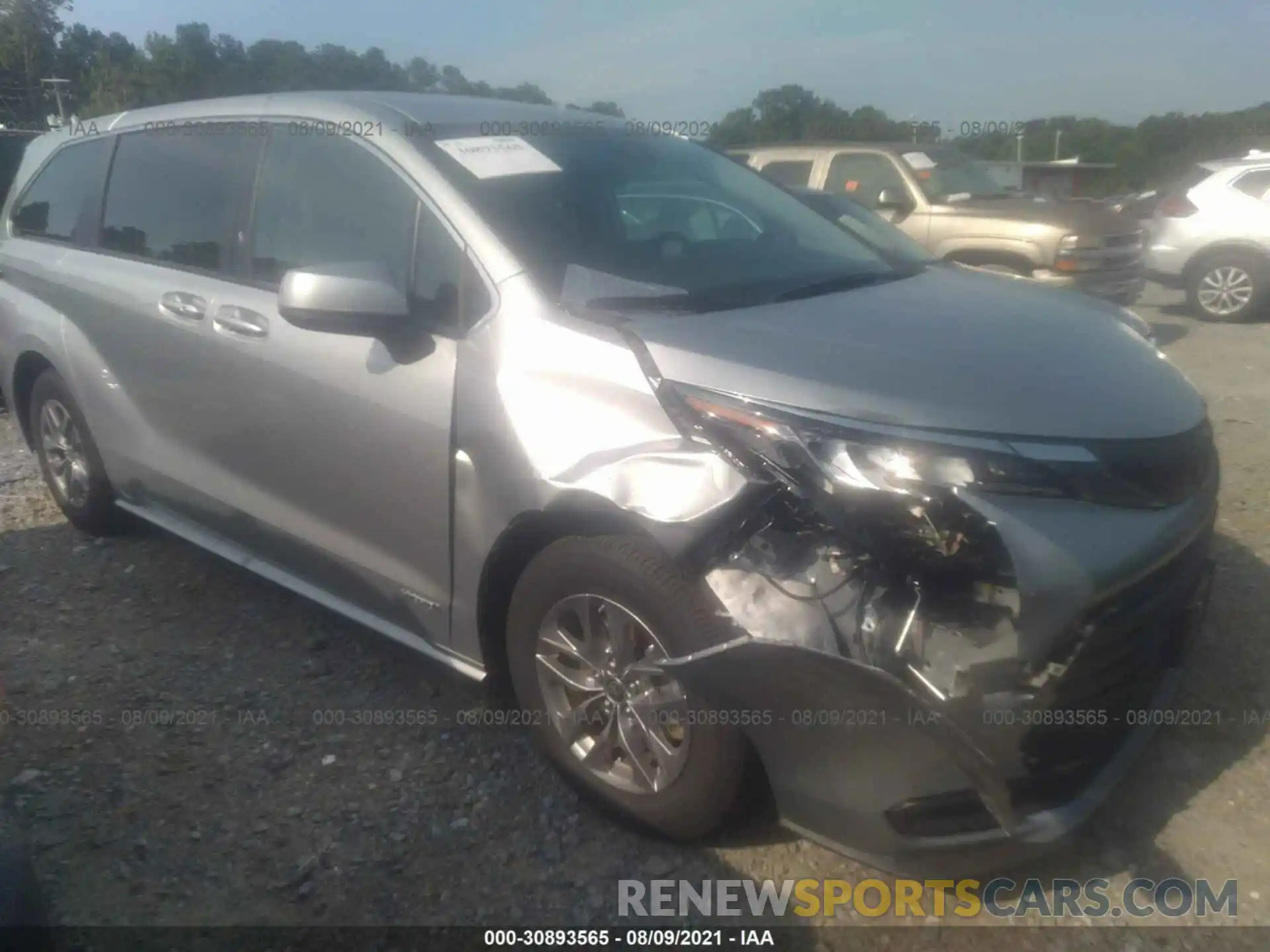 1 Photograph of a damaged car 5TDKRKECXMS028503 TOYOTA SIENNA 2021