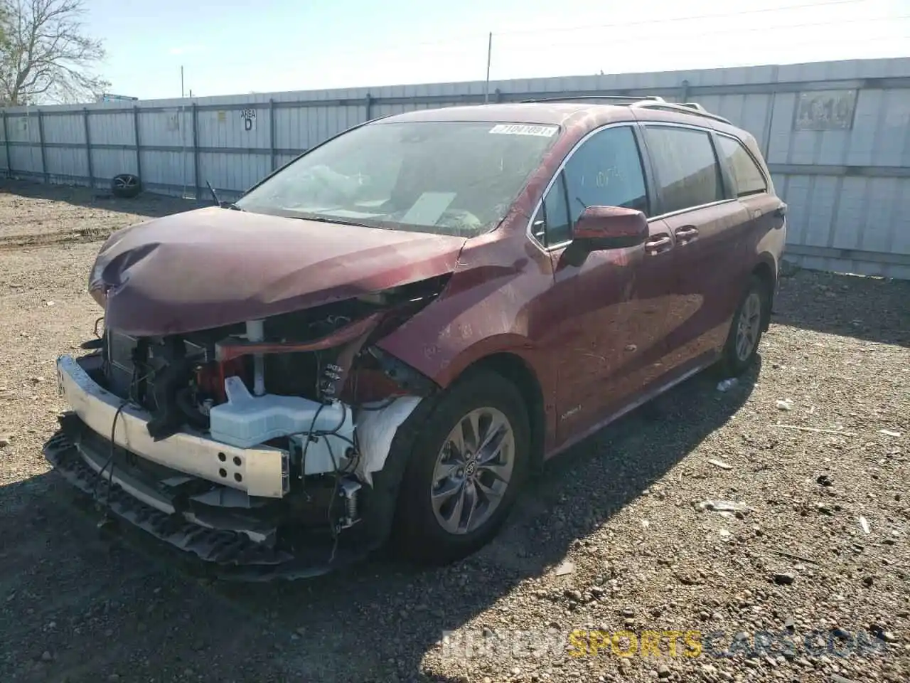 2 Photograph of a damaged car 5TDKRKECXMS041185 TOYOTA SIENNA 2021