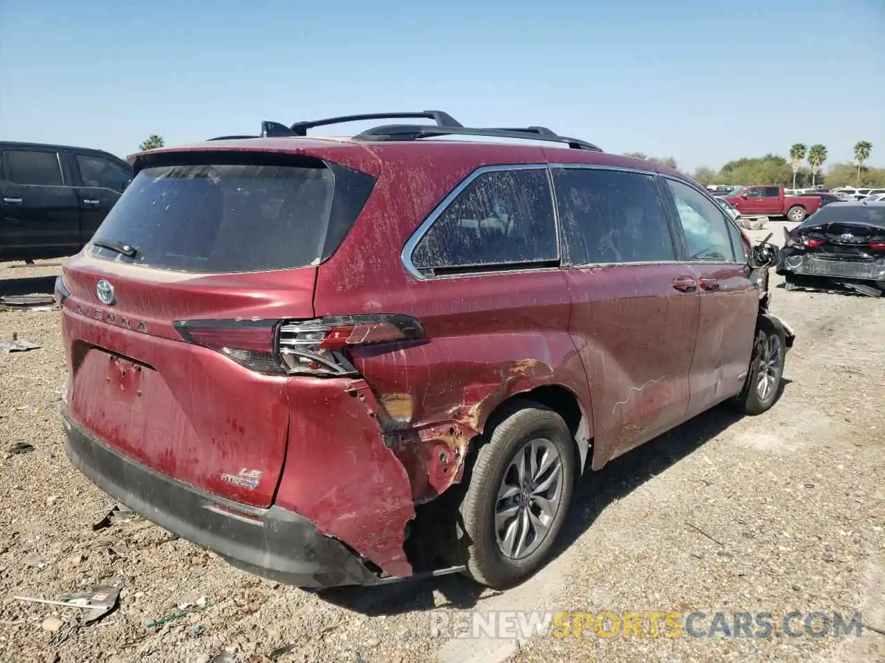 4 Фотография поврежденного автомобиля 5TDKRKECXMS041185 TOYOTA SIENNA 2021