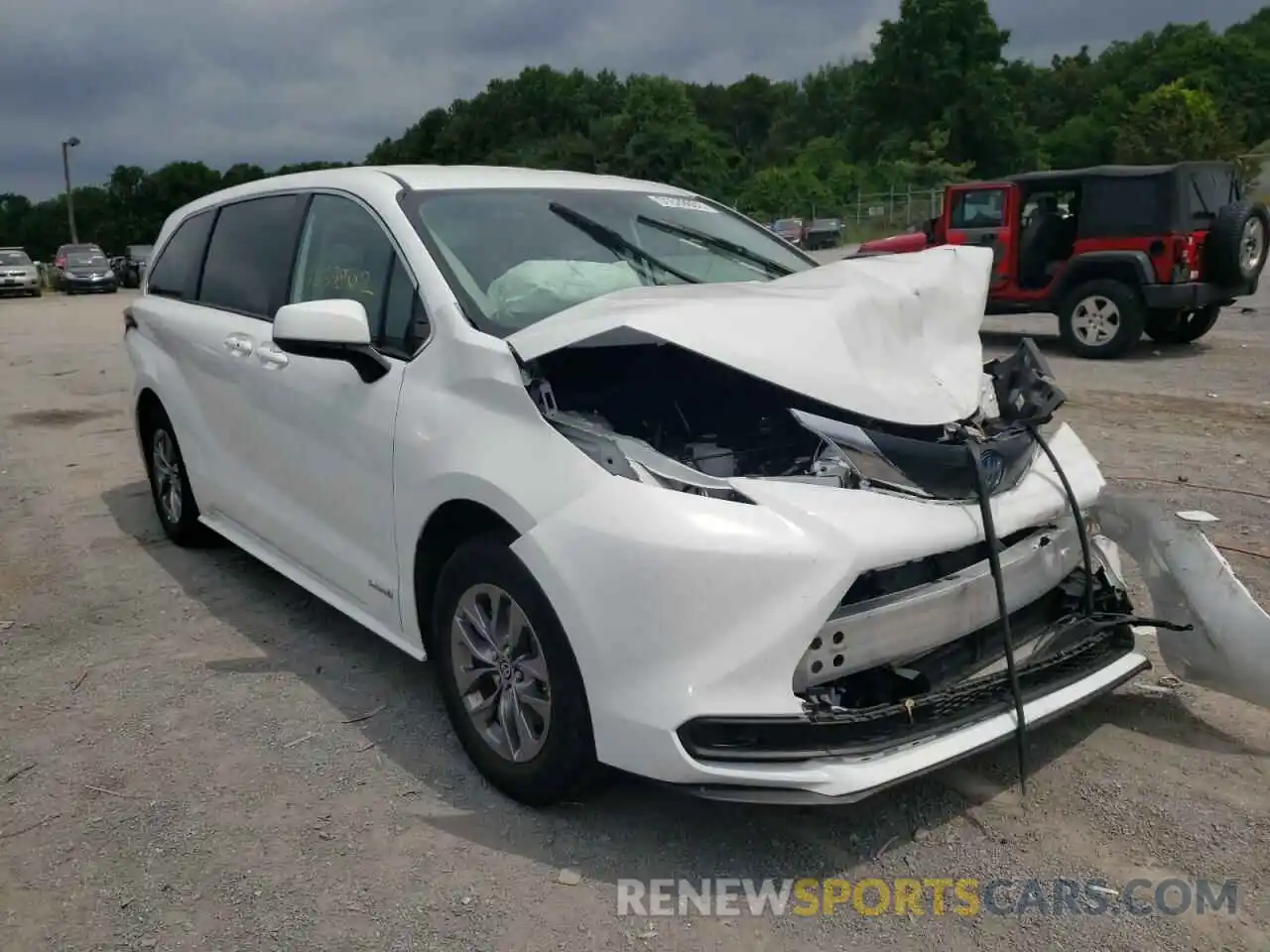 1 Photograph of a damaged car 5TDKRKECXMS042028 TOYOTA SIENNA 2021