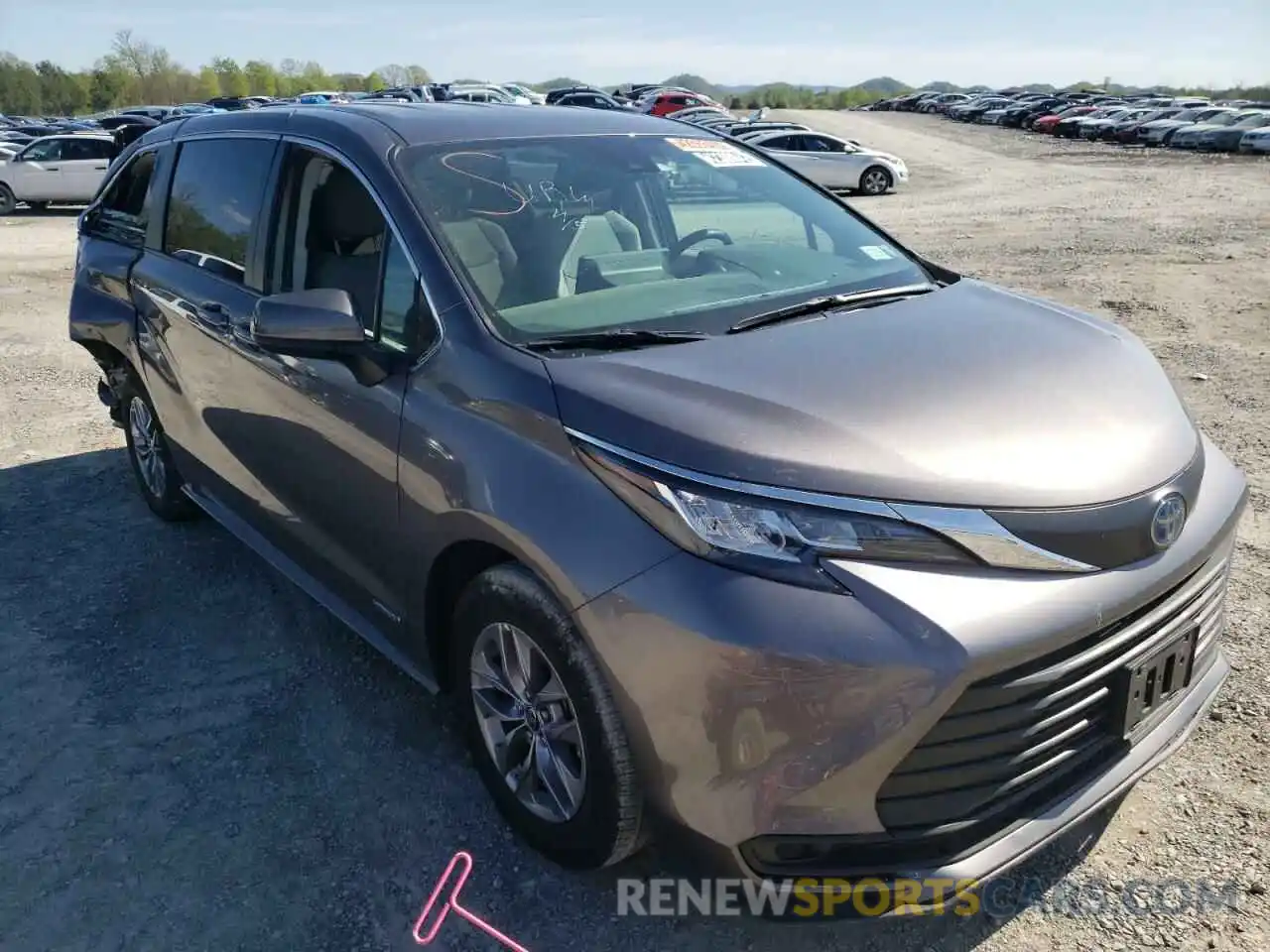 1 Photograph of a damaged car 5TDKRKECXMS045236 TOYOTA SIENNA 2021