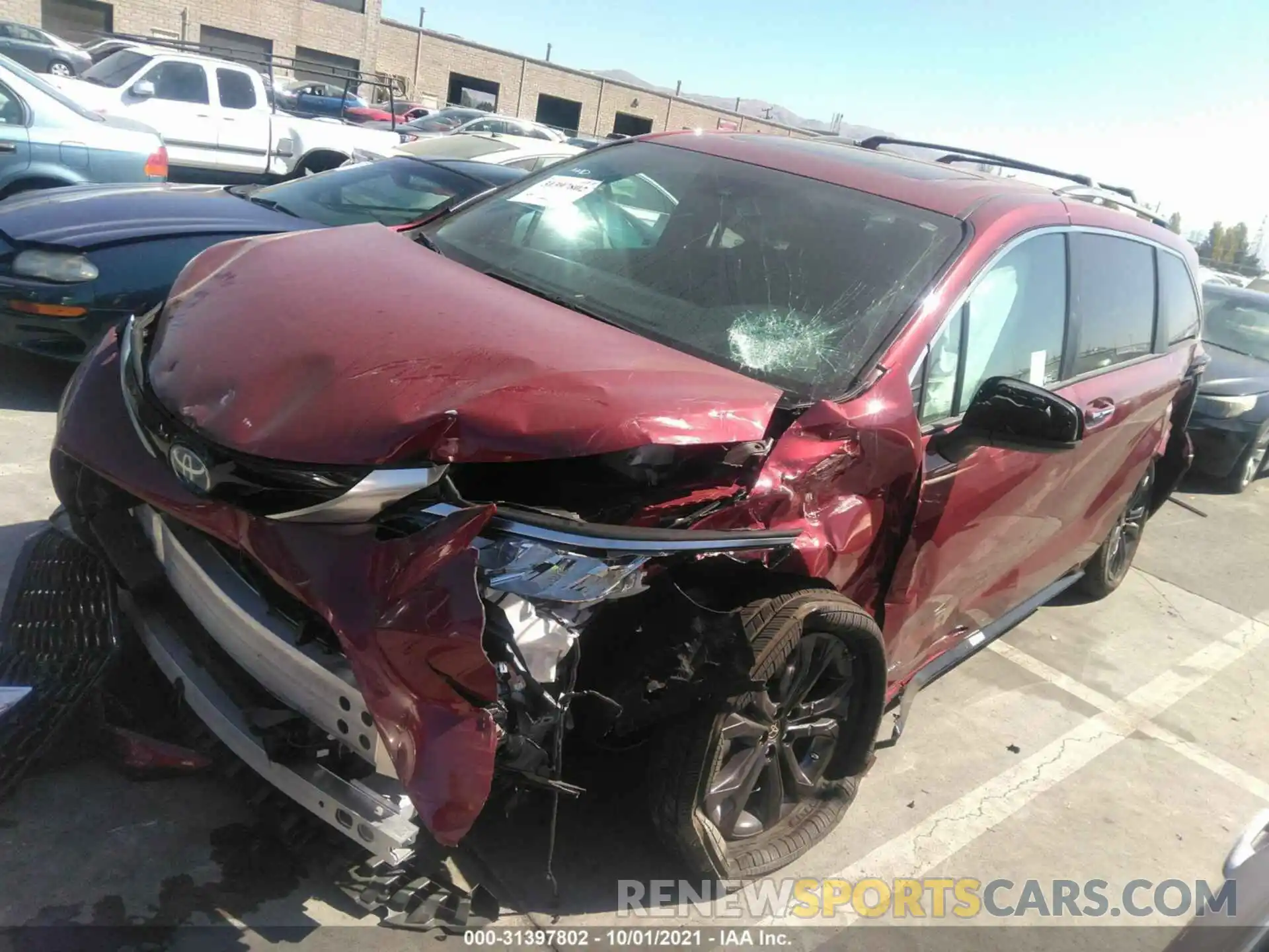 2 Photograph of a damaged car 5TDXRKEC7MS043272 TOYOTA SIENNA 2021