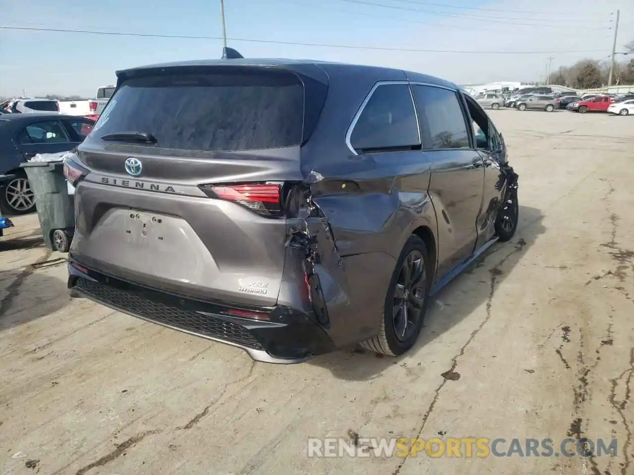 4 Фотография поврежденного автомобиля 5TDXRKECXMS002375 TOYOTA SIENNA 2021