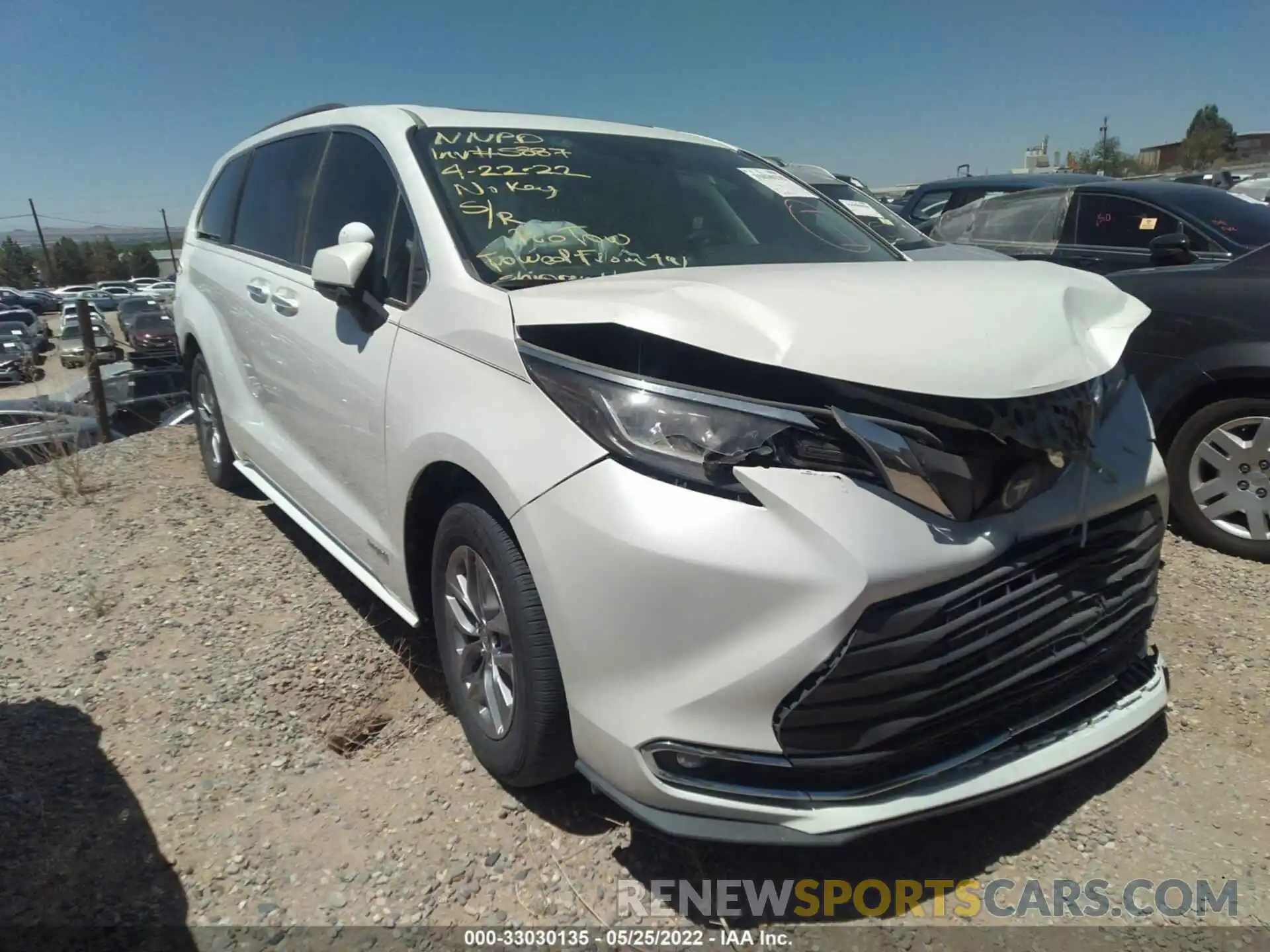 1 Photograph of a damaged car 5TDYRKEC0MS017178 TOYOTA SIENNA 2021