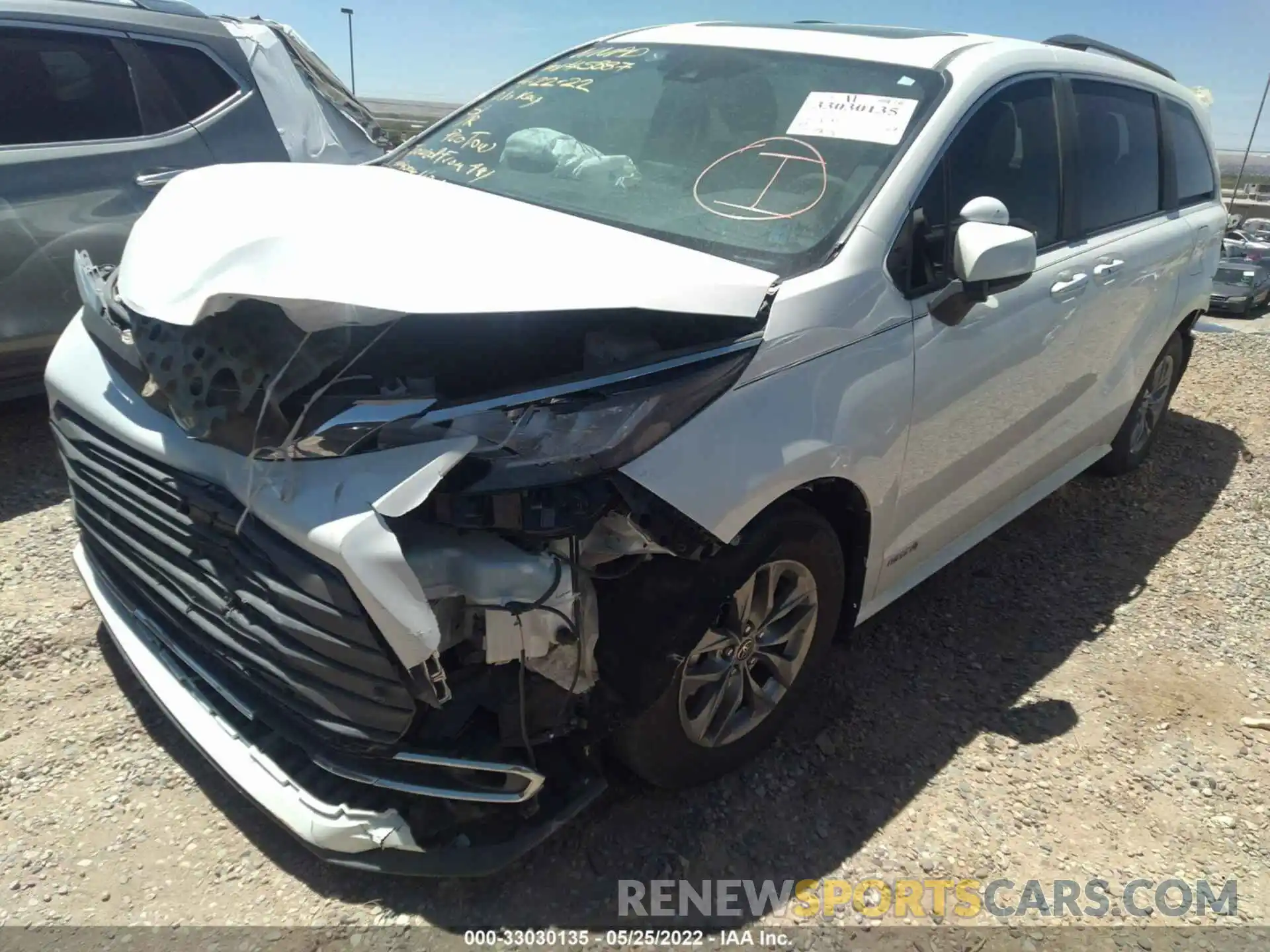 2 Photograph of a damaged car 5TDYRKEC0MS017178 TOYOTA SIENNA 2021