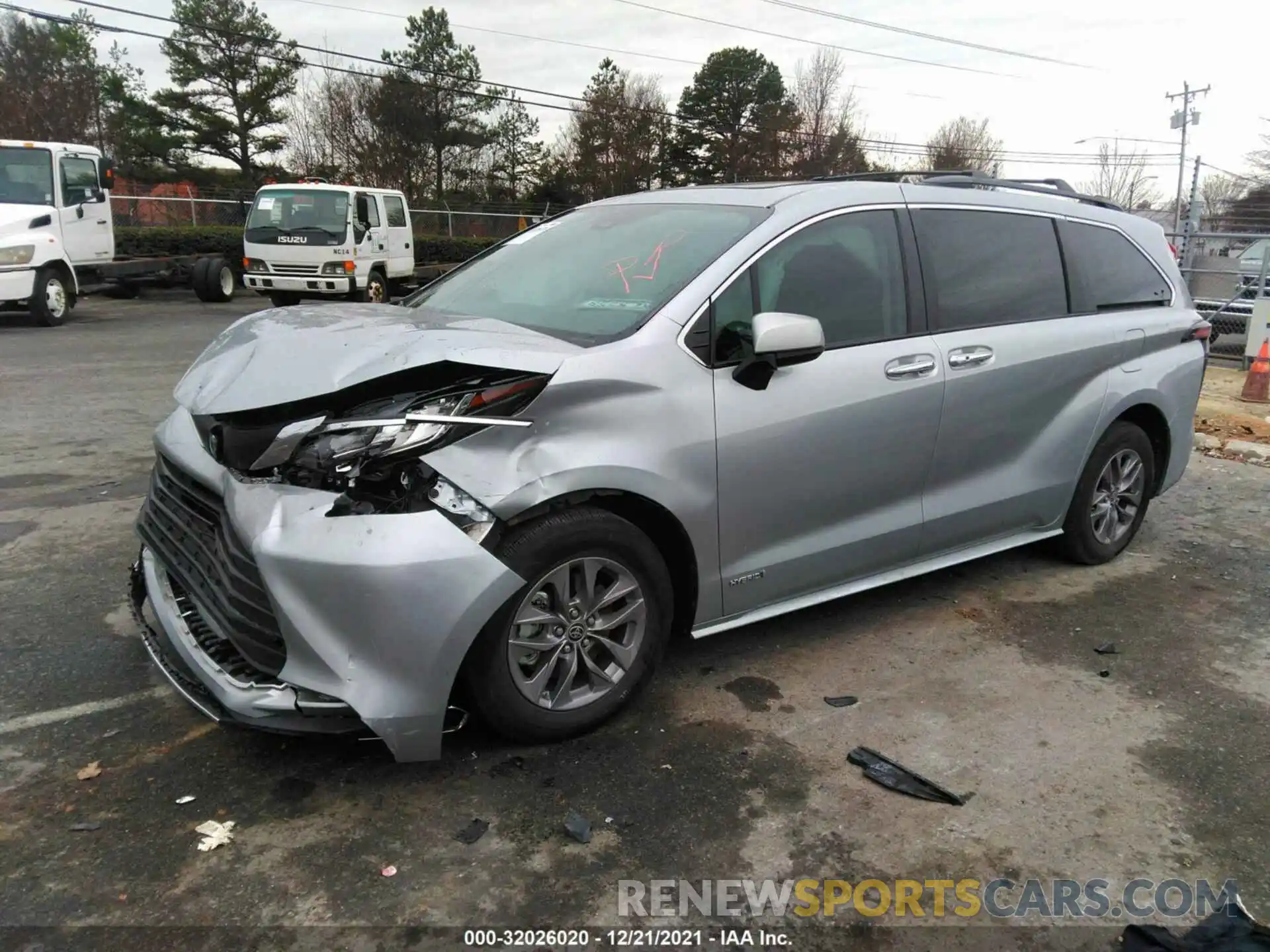 2 Фотография поврежденного автомобиля 5TDYRKEC0MS022851 TOYOTA SIENNA 2021