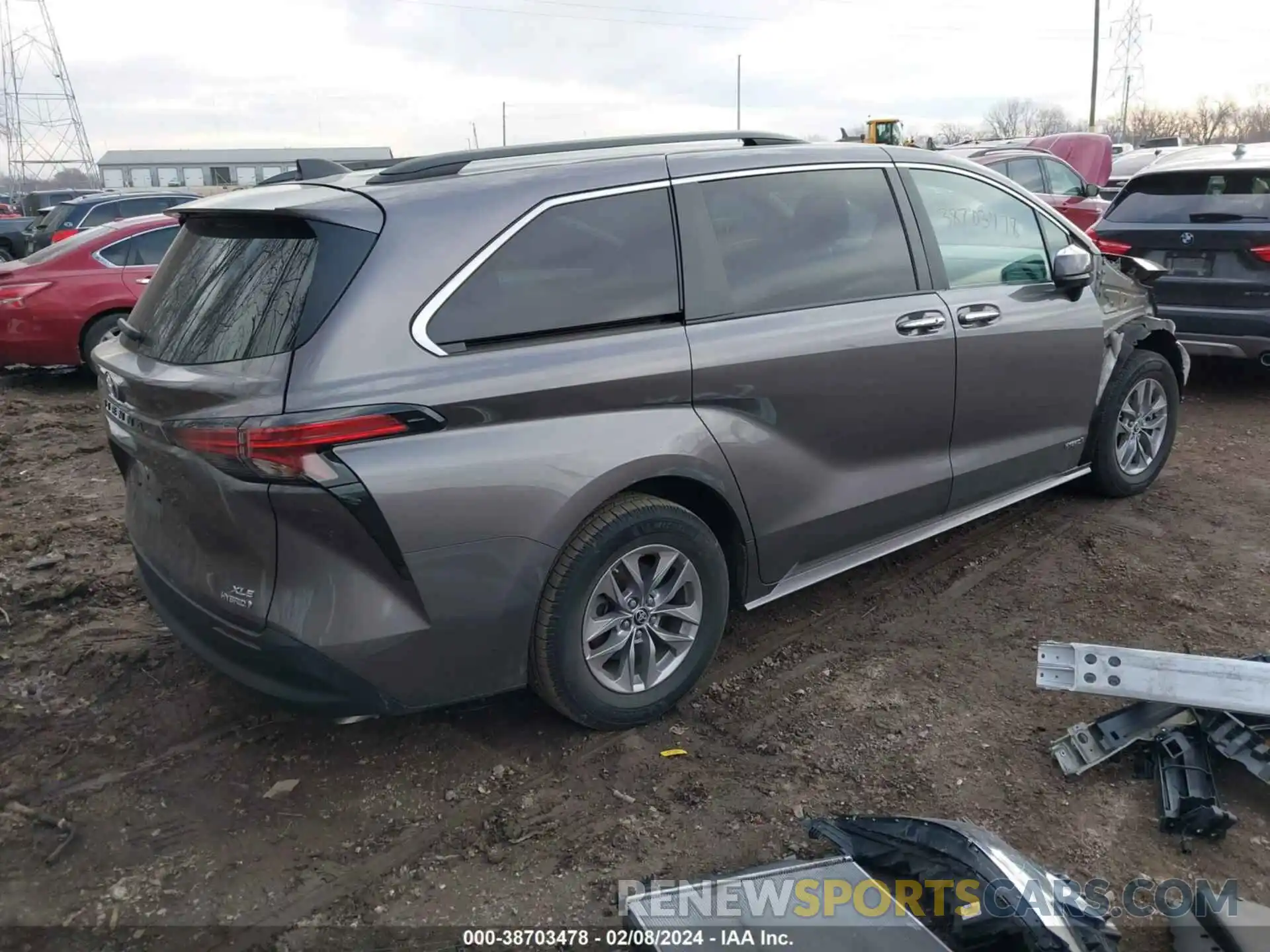 4 Фотография поврежденного автомобиля 5TDYRKEC1MS059942 TOYOTA SIENNA 2021