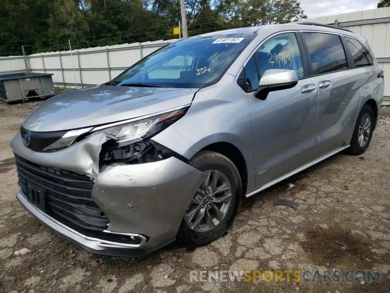 2 Photograph of a damaged car 5TDYRKEC1MS066535 TOYOTA SIENNA 2021