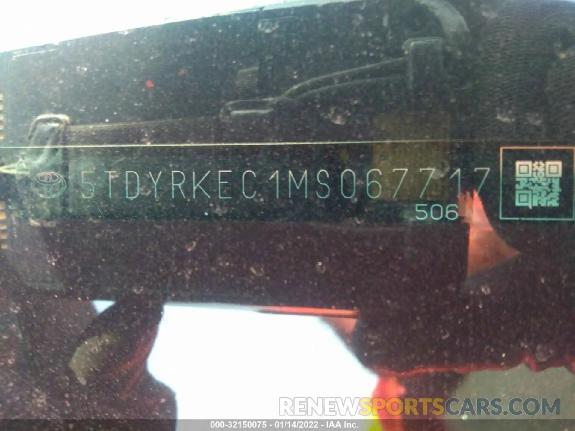 9 Фотография поврежденного автомобиля 5TDYRKEC1MS067717 TOYOTA SIENNA 2021