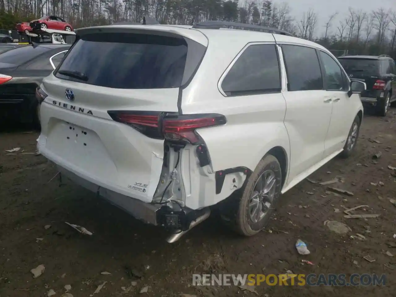 4 Фотография поврежденного автомобиля 5TDYRKEC2MS051350 TOYOTA SIENNA 2021