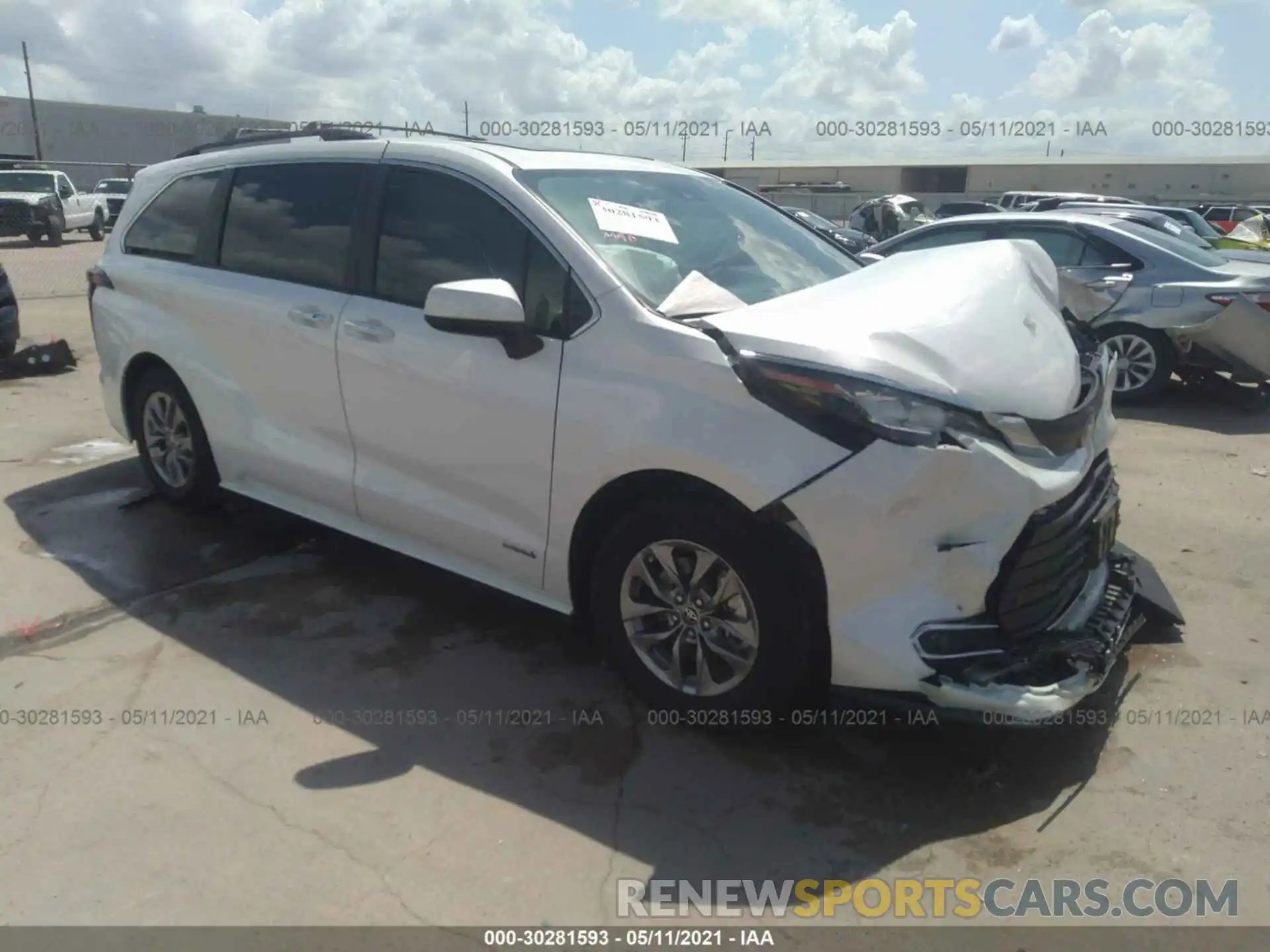 1 Photograph of a damaged car 5TDYRKEC3MS015649 TOYOTA SIENNA 2021