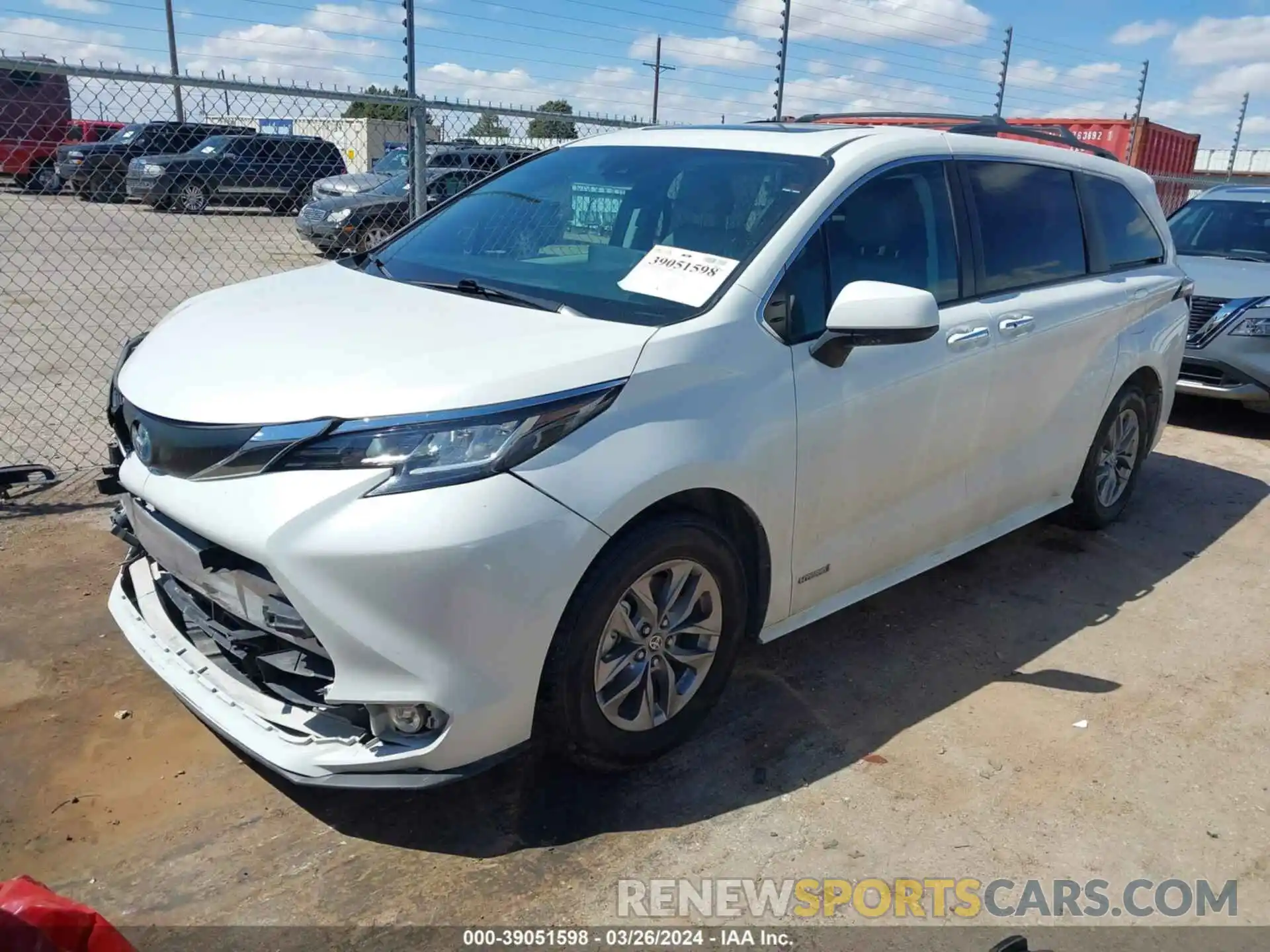 2 Photograph of a damaged car 5TDYRKEC3MS018793 TOYOTA SIENNA 2021