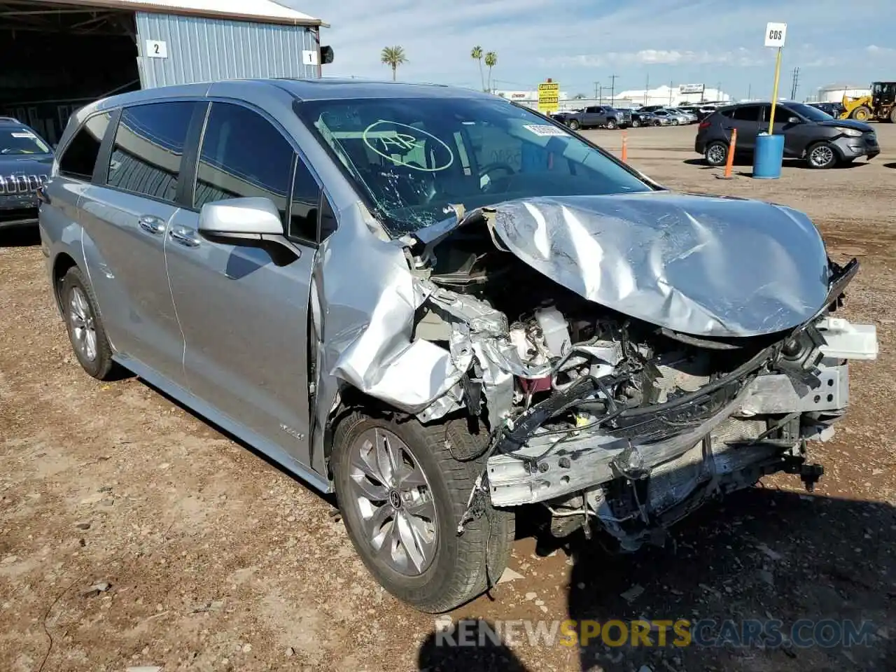 1 Photograph of a damaged car 5TDYRKEC3MS024447 TOYOTA SIENNA 2021