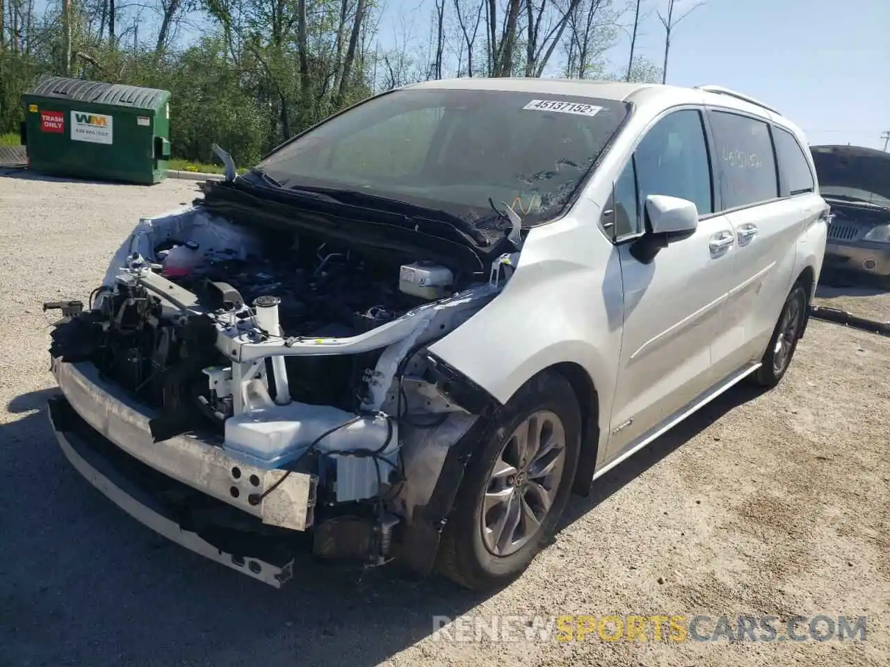 2 Photograph of a damaged car 5TDYRKEC3MS040454 TOYOTA SIENNA 2021