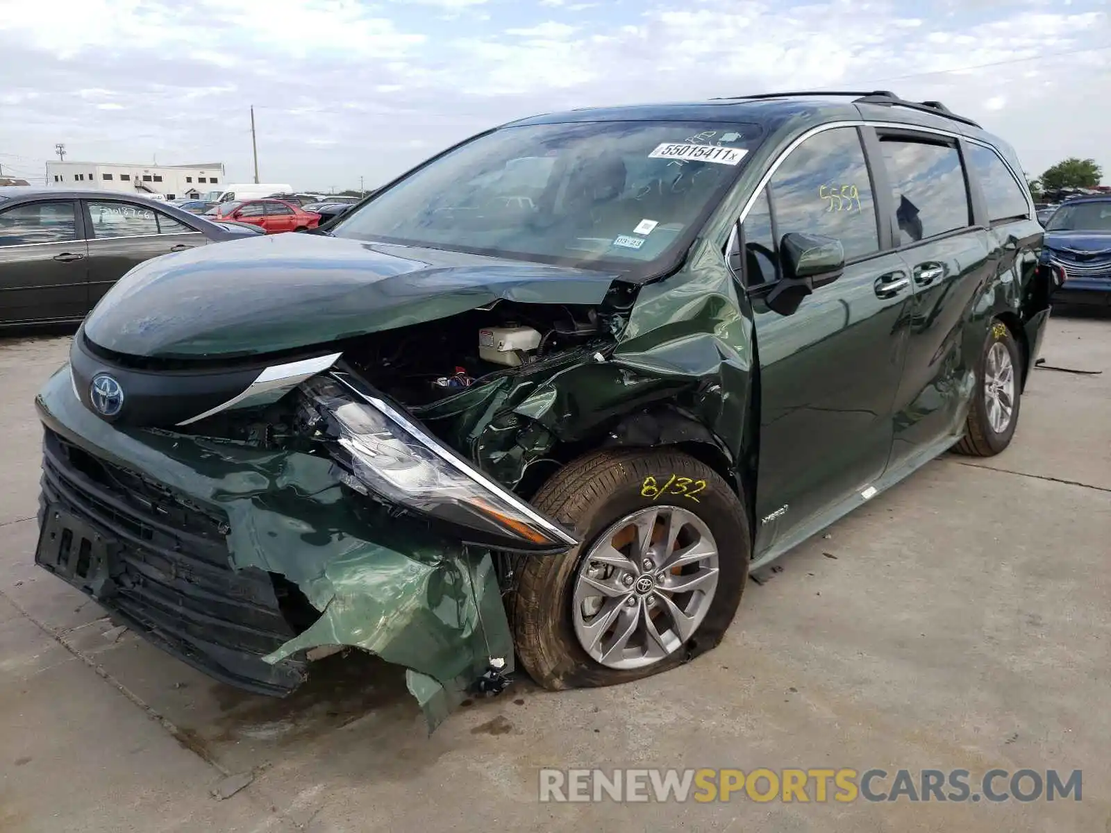 2 Photograph of a damaged car 5TDYRKEC4MS032363 TOYOTA SIENNA 2021