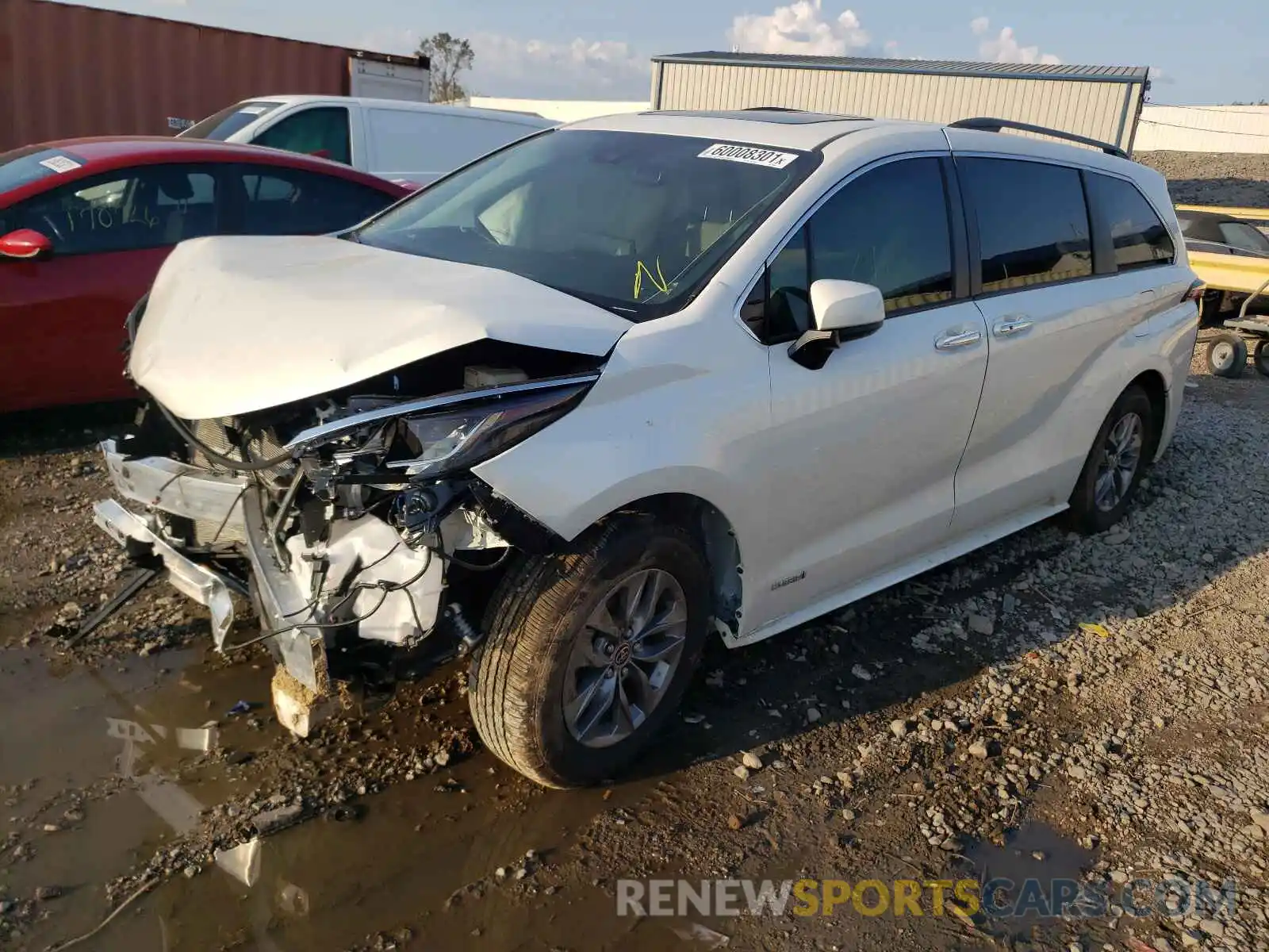 2 Фотография поврежденного автомобиля 5TDYRKEC4MS057439 TOYOTA SIENNA 2021