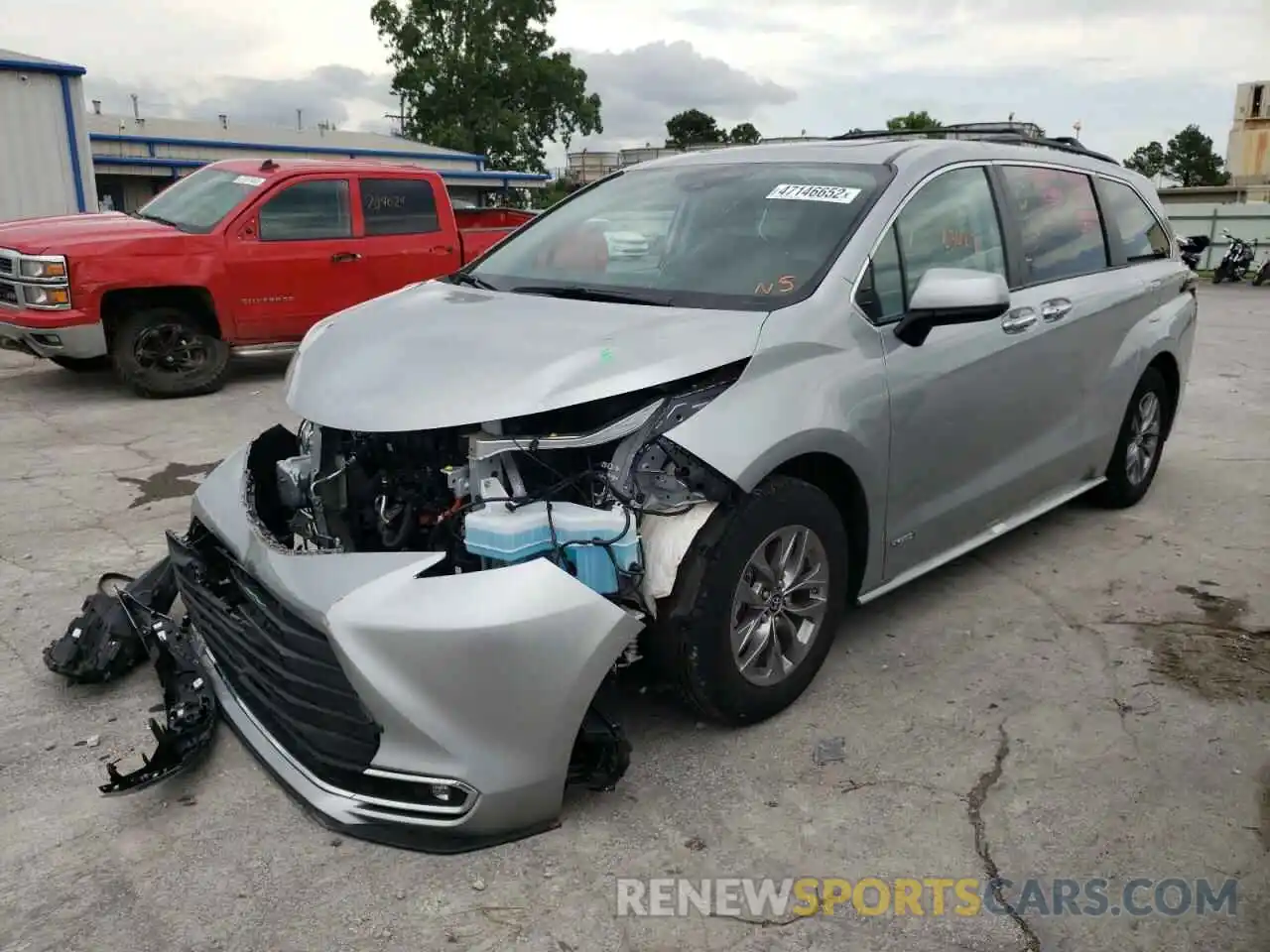 2 Фотография поврежденного автомобиля 5TDYRKEC5MS038639 TOYOTA SIENNA 2021