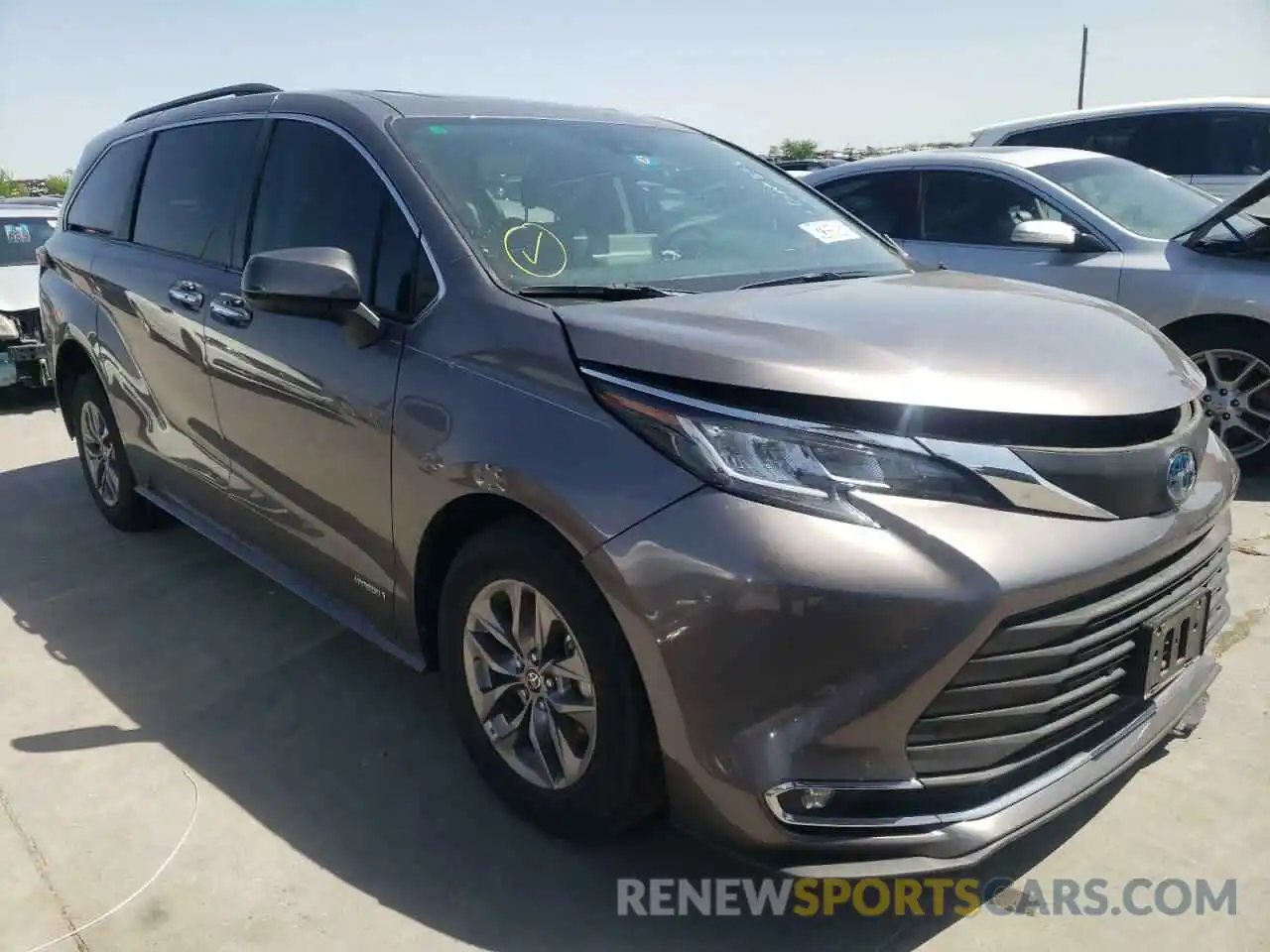 1 Photograph of a damaged car 5TDYRKEC5MS039340 TOYOTA SIENNA 2021