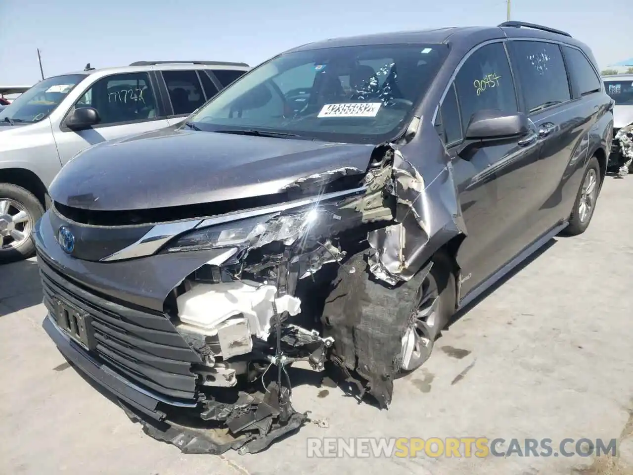 2 Фотография поврежденного автомобиля 5TDYRKEC5MS039340 TOYOTA SIENNA 2021