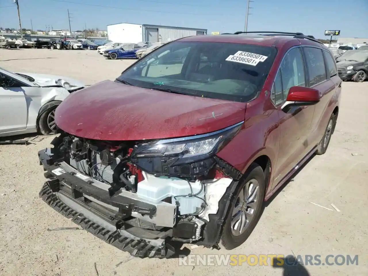 2 Photograph of a damaged car 5TDYRKEC5MS044666 TOYOTA SIENNA 2021