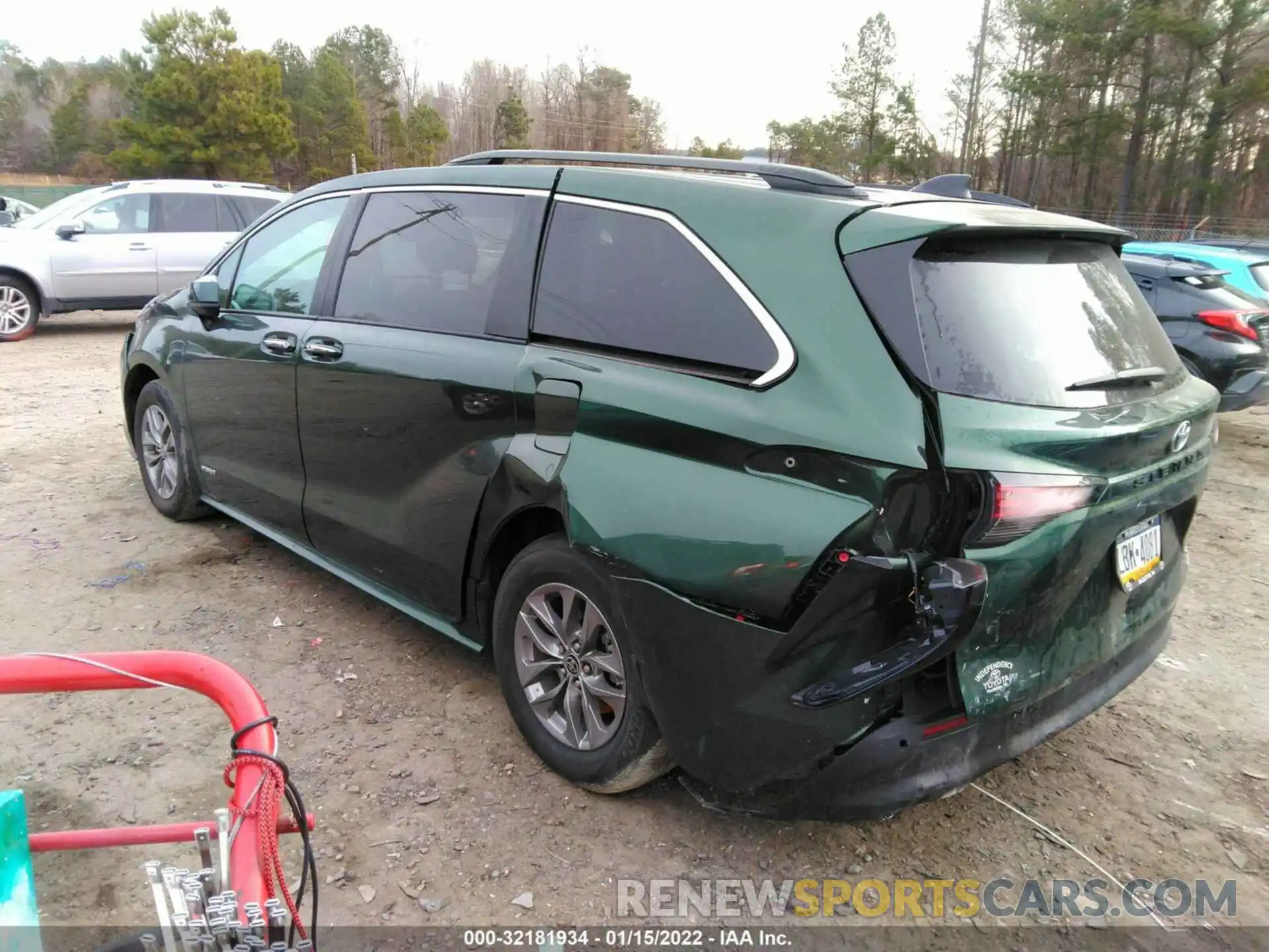 3 Фотография поврежденного автомобиля 5TDYRKEC5MS070216 TOYOTA SIENNA 2021