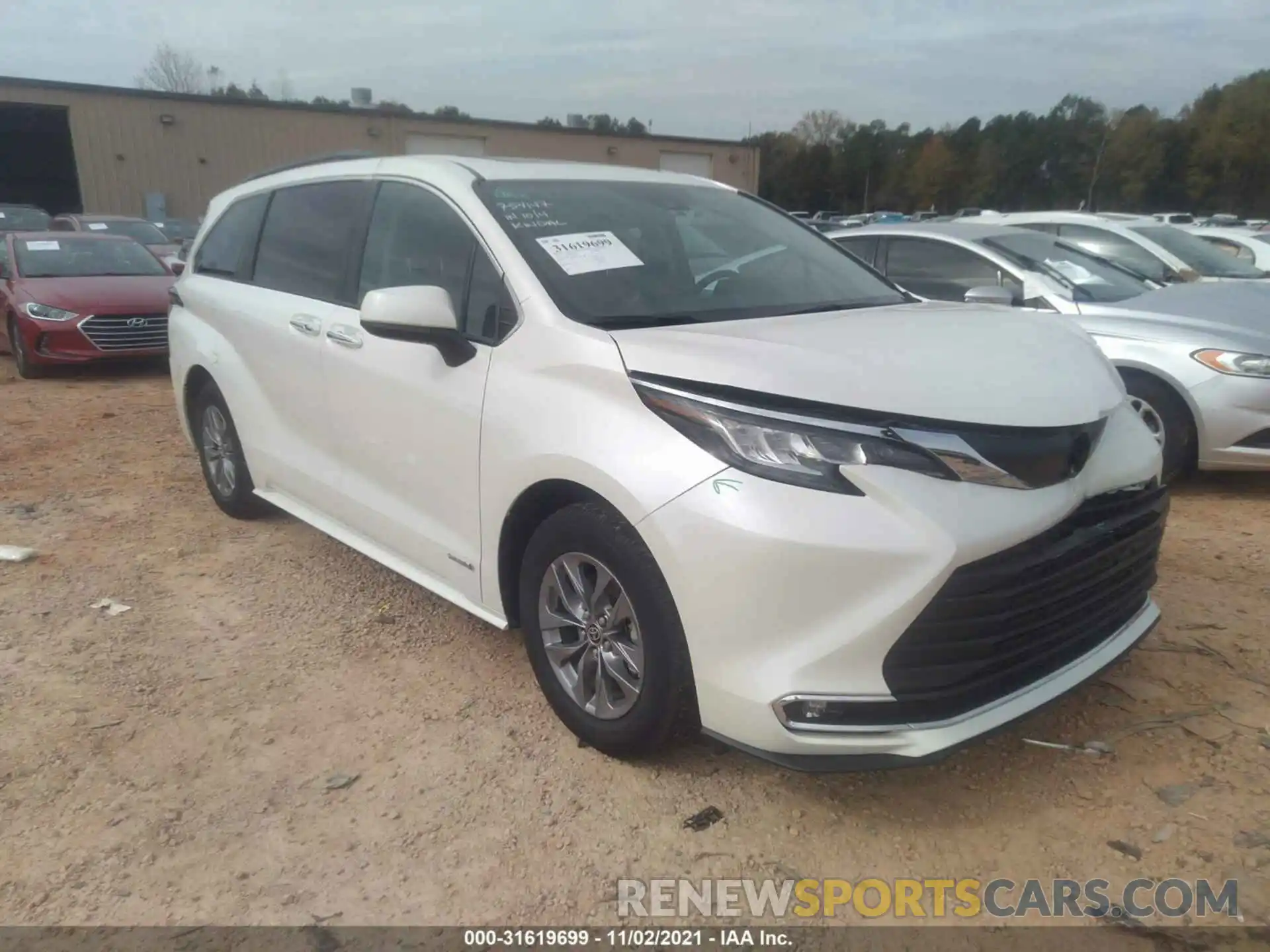 1 Photograph of a damaged car 5TDYRKEC6MS034339 TOYOTA SIENNA 2021