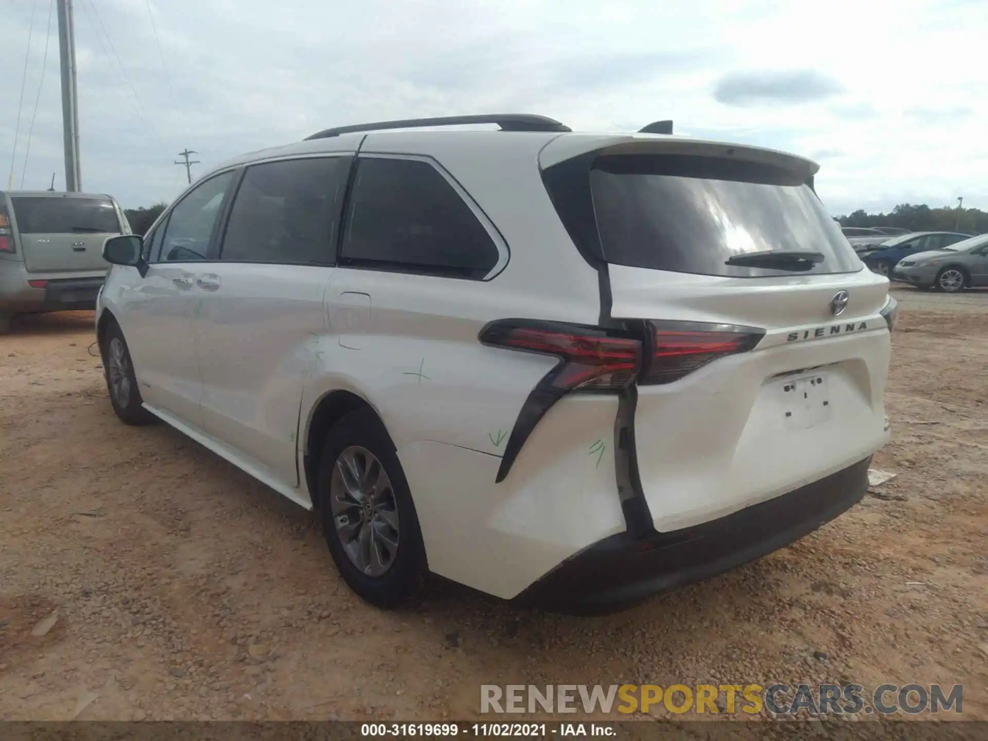 3 Фотография поврежденного автомобиля 5TDYRKEC6MS034339 TOYOTA SIENNA 2021