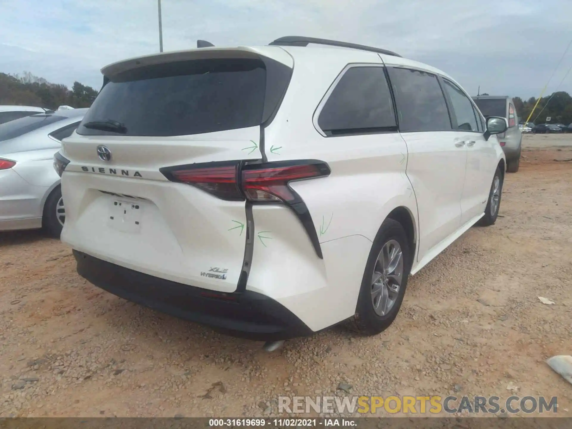 4 Фотография поврежденного автомобиля 5TDYRKEC6MS034339 TOYOTA SIENNA 2021