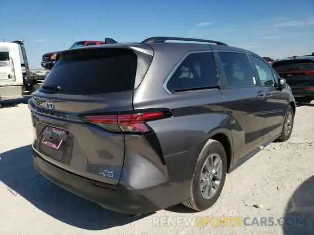 4 Photograph of a damaged car 5TDYRKEC6MS067535 TOYOTA SIENNA 2021