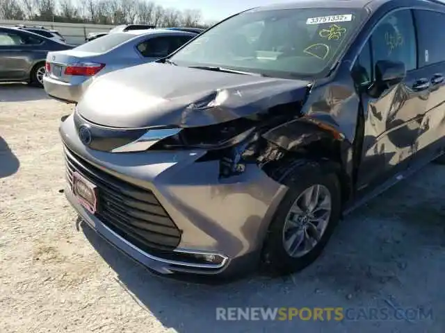 9 Photograph of a damaged car 5TDYRKEC6MS067535 TOYOTA SIENNA 2021