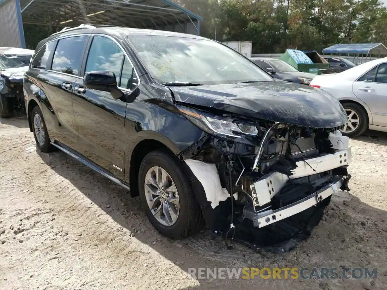 1 Photograph of a damaged car 5TDYRKEC6MS073058 TOYOTA SIENNA 2021