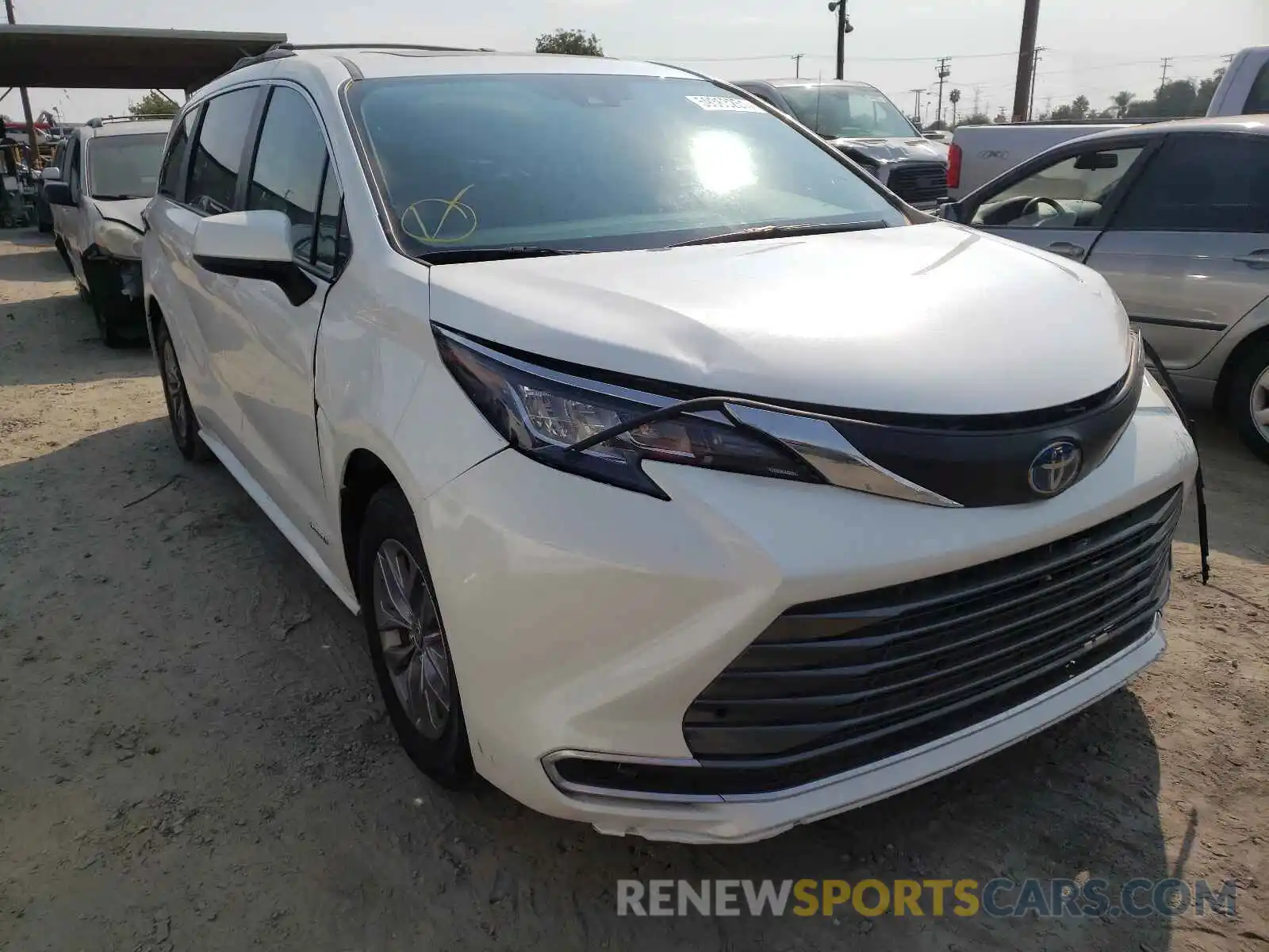 1 Photograph of a damaged car 5TDYRKEC7MS019252 TOYOTA SIENNA 2021