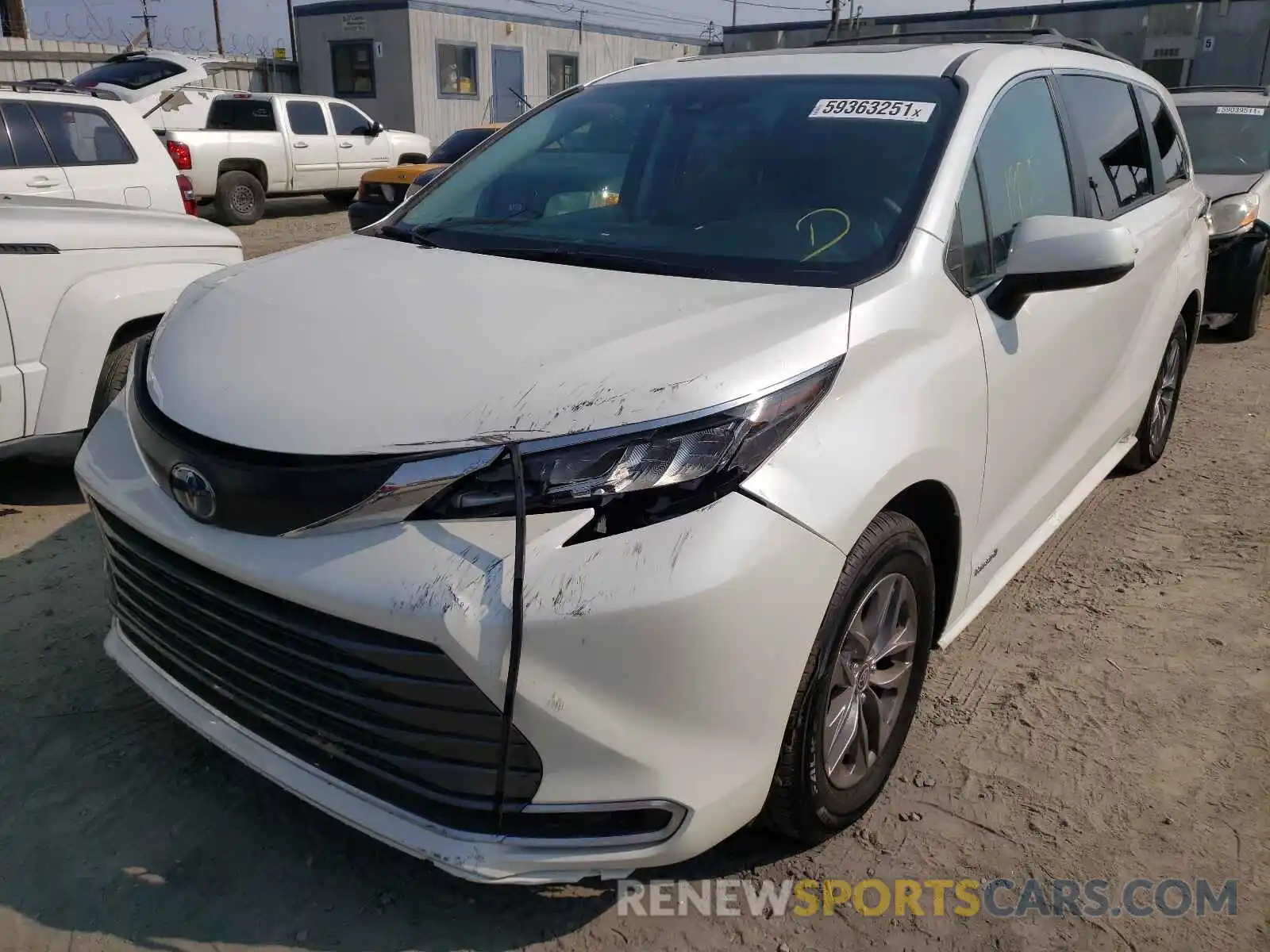 2 Фотография поврежденного автомобиля 5TDYRKEC7MS019252 TOYOTA SIENNA 2021