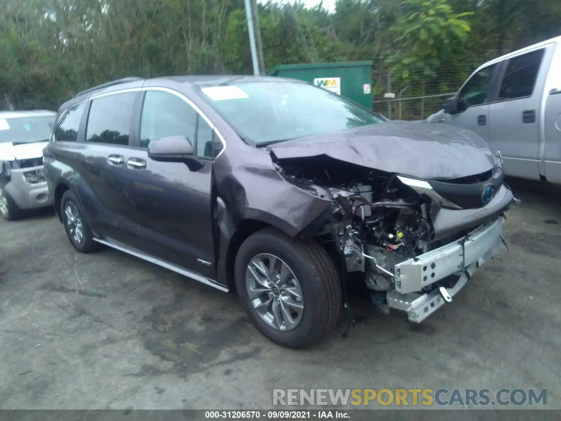 1 Photograph of a damaged car 5TDYRKEC7MS027559 TOYOTA SIENNA 2021