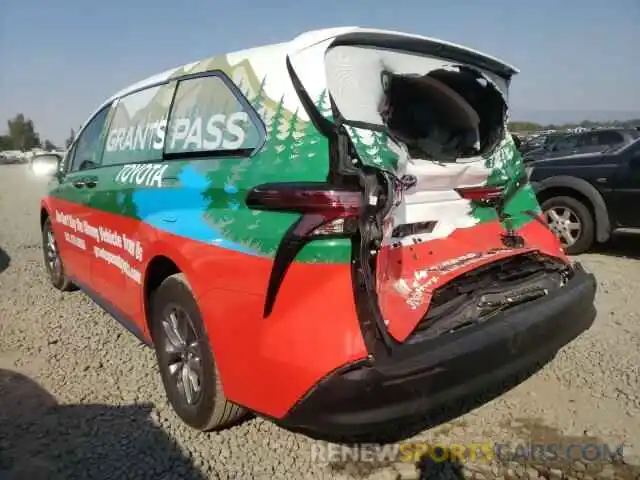 3 Photograph of a damaged car 5TDYRKEC8MS006557 TOYOTA SIENNA 2021