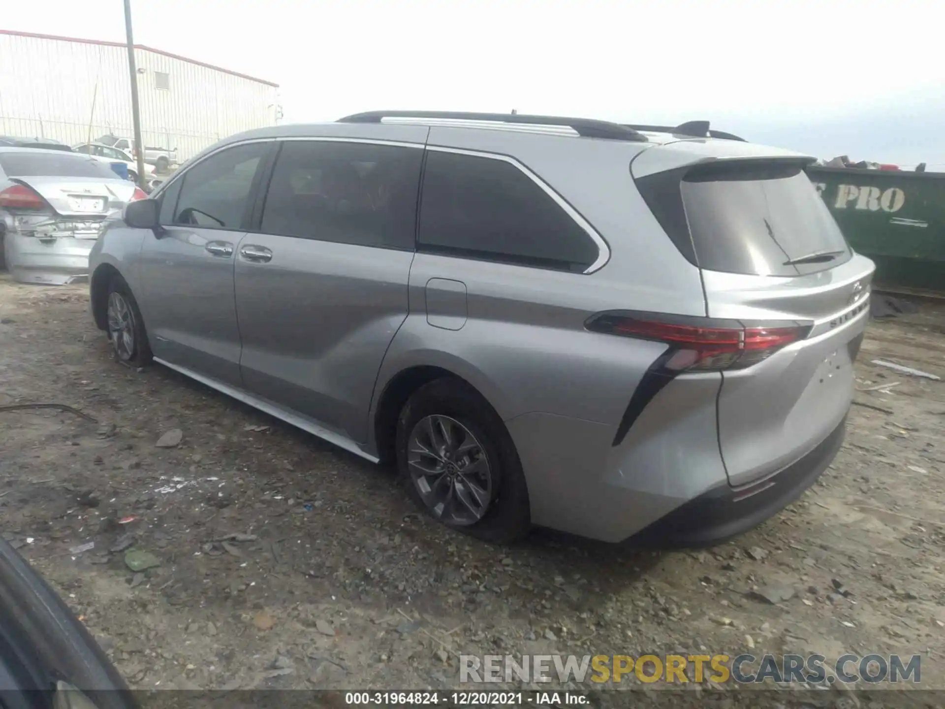 3 Фотография поврежденного автомобиля 5TDYRKEC8MS064460 TOYOTA SIENNA 2021