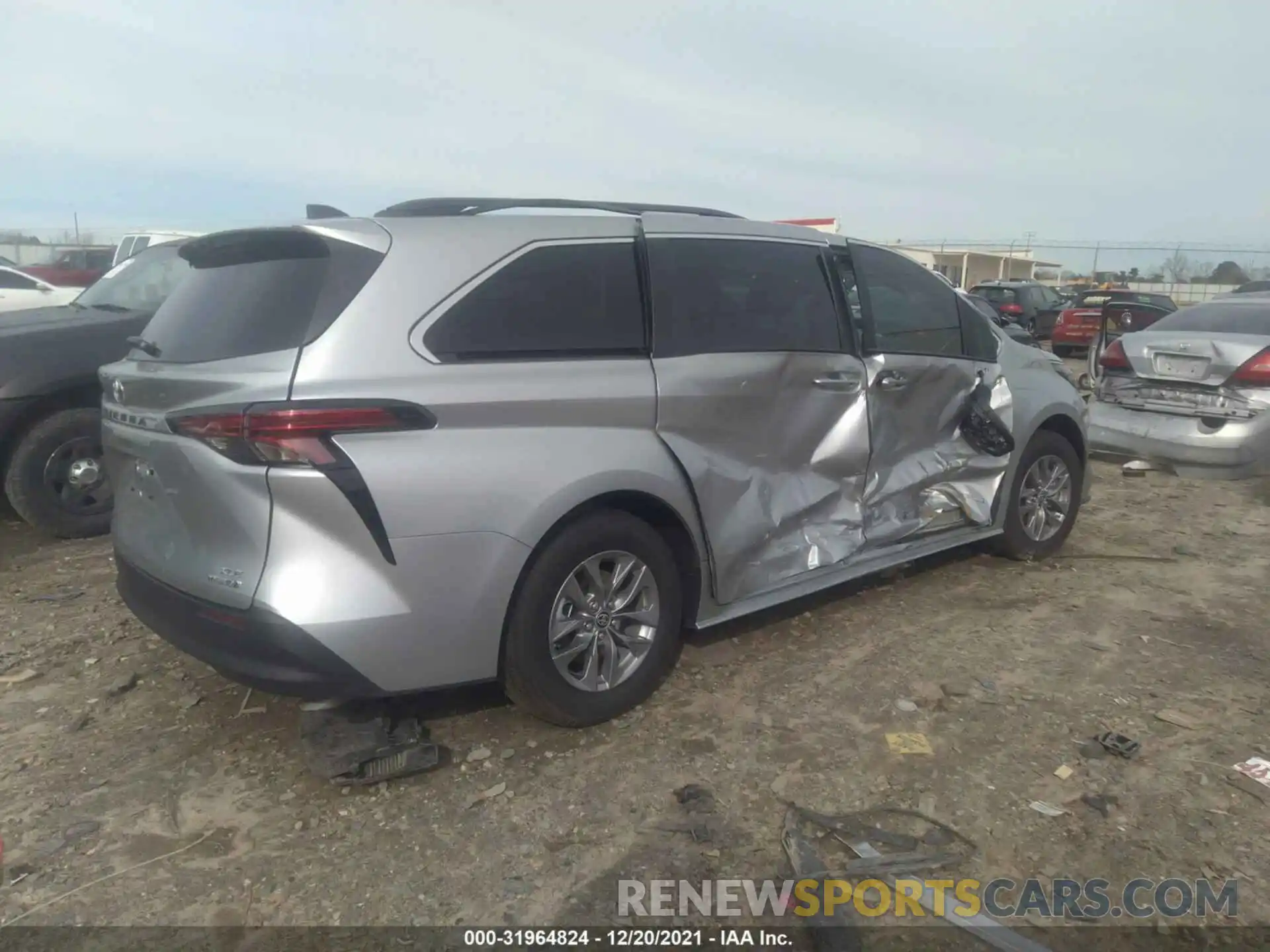 4 Фотография поврежденного автомобиля 5TDYRKEC8MS064460 TOYOTA SIENNA 2021