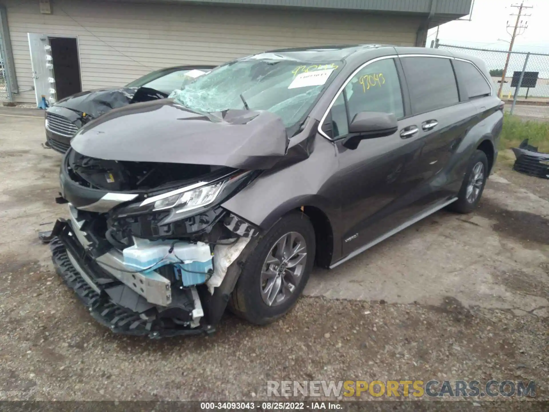 2 Фотография поврежденного автомобиля 5TDYRKEC9MS011122 TOYOTA SIENNA 2021