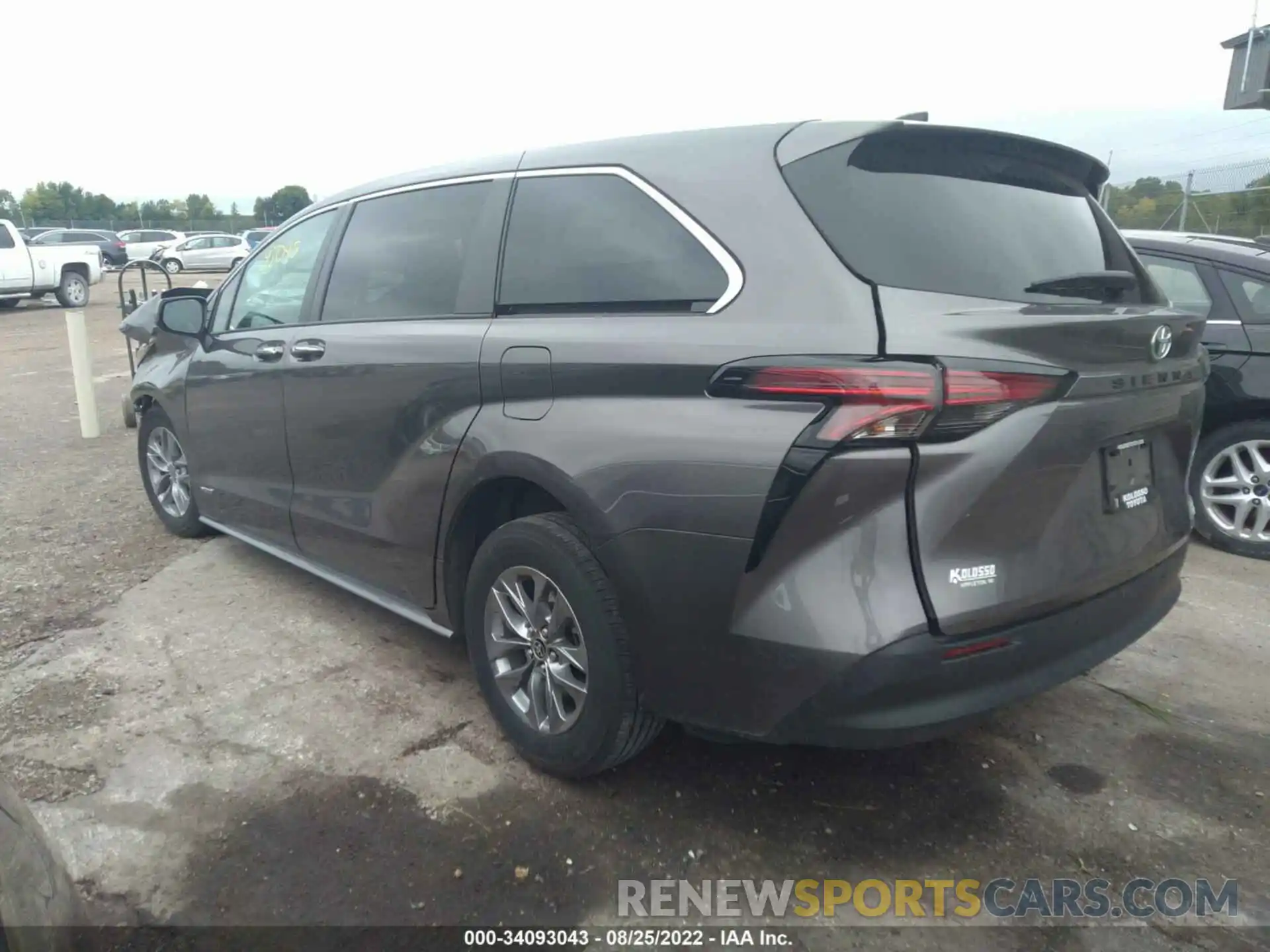 3 Фотография поврежденного автомобиля 5TDYRKEC9MS011122 TOYOTA SIENNA 2021