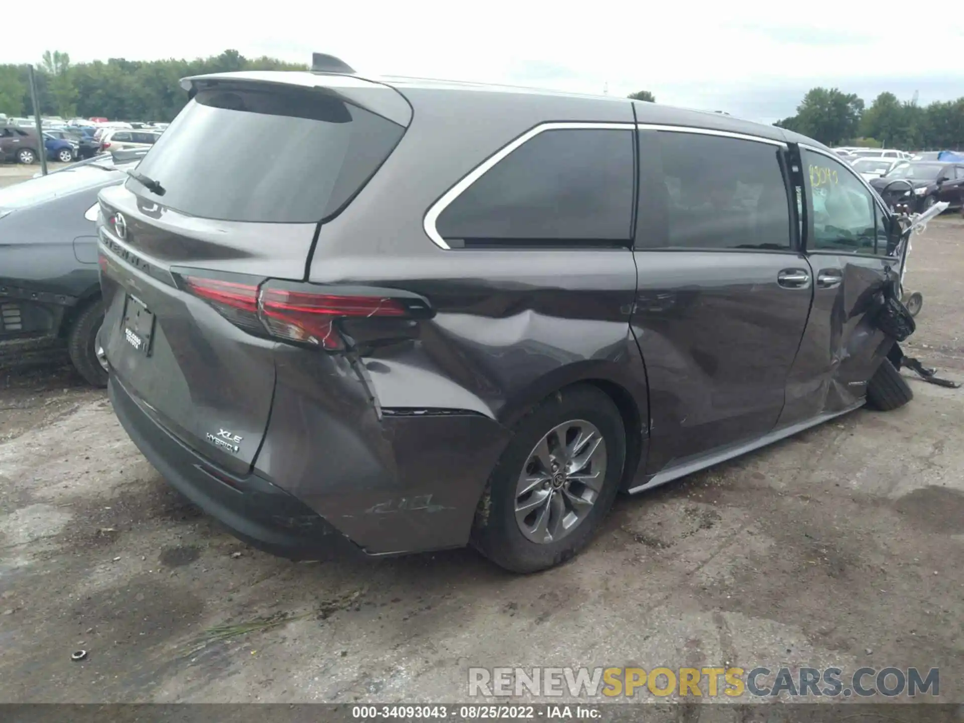 4 Фотография поврежденного автомобиля 5TDYRKEC9MS011122 TOYOTA SIENNA 2021