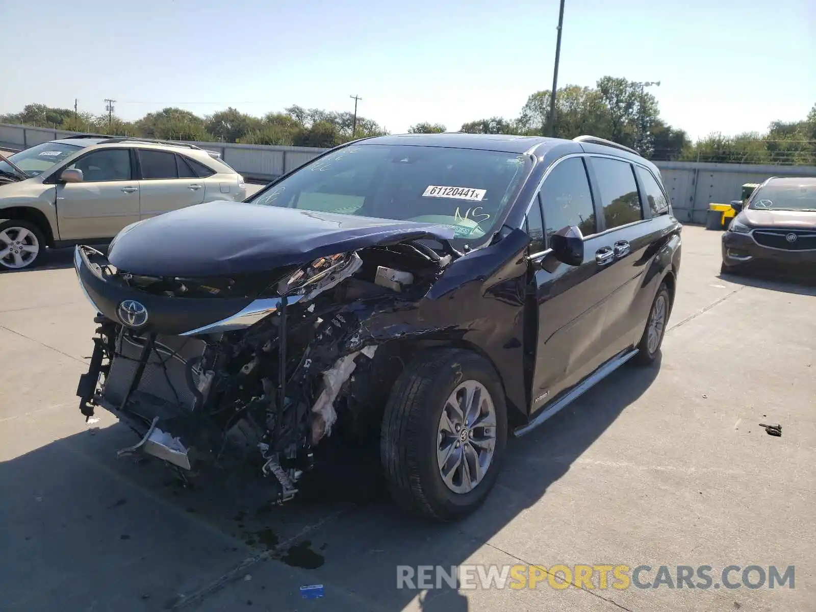 2 Photograph of a damaged car 5TDYRKEC9MS029801 TOYOTA SIENNA 2021